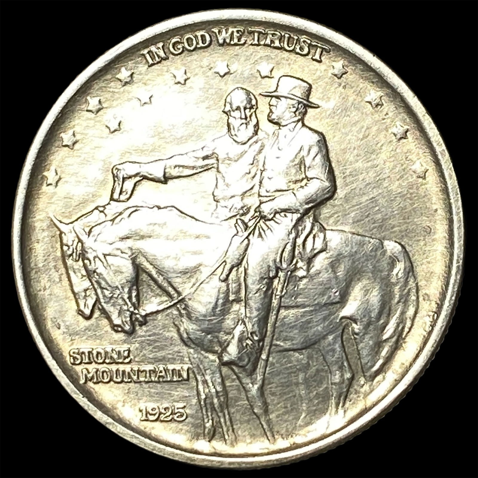 1925 Silver Stone Mountain Half Dollar CLOSELY UNCIRCULATED (1 of 2)