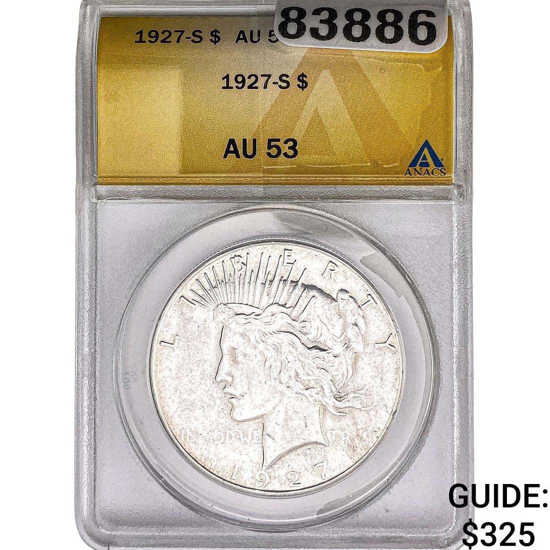 1927-S Silver Peace Dollar ANACS AU53 (1 of 2)