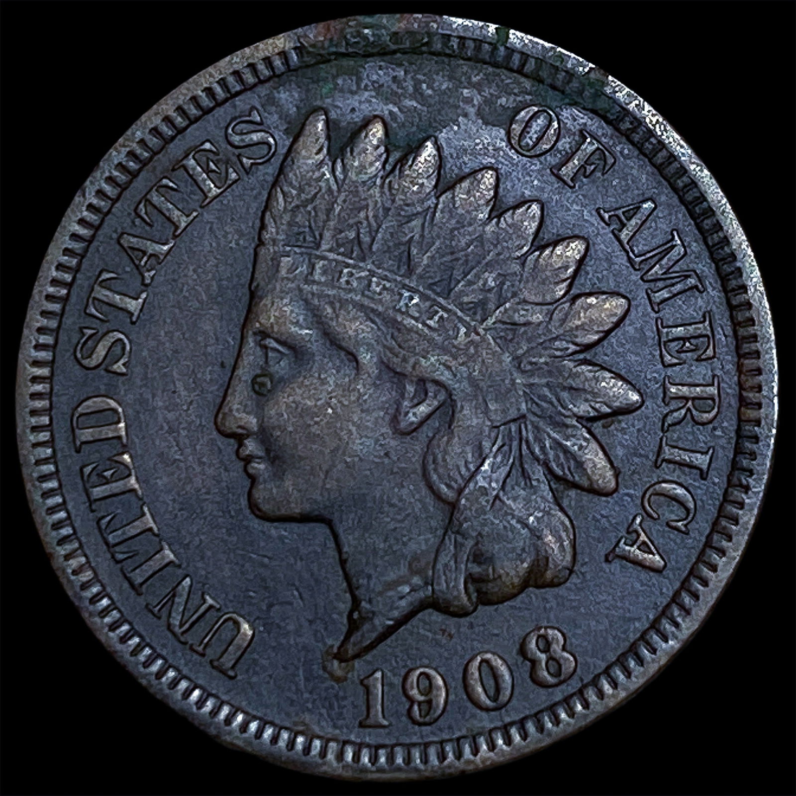 1908-S Indian Head Cent NEARLY UNCIRCULATED: 1908-S Indian Head Cent NEARLY UNCIRCULATED