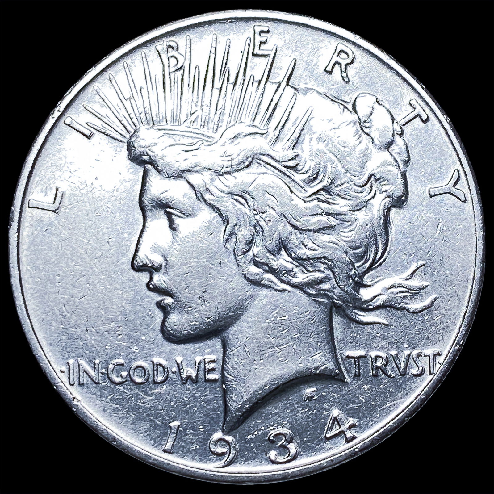 1934-D Silver Peace Dollar NEARLY UNCIRCULATED: 1934-D Silver Peace Dollar NEARLY UNCIRCULATED
