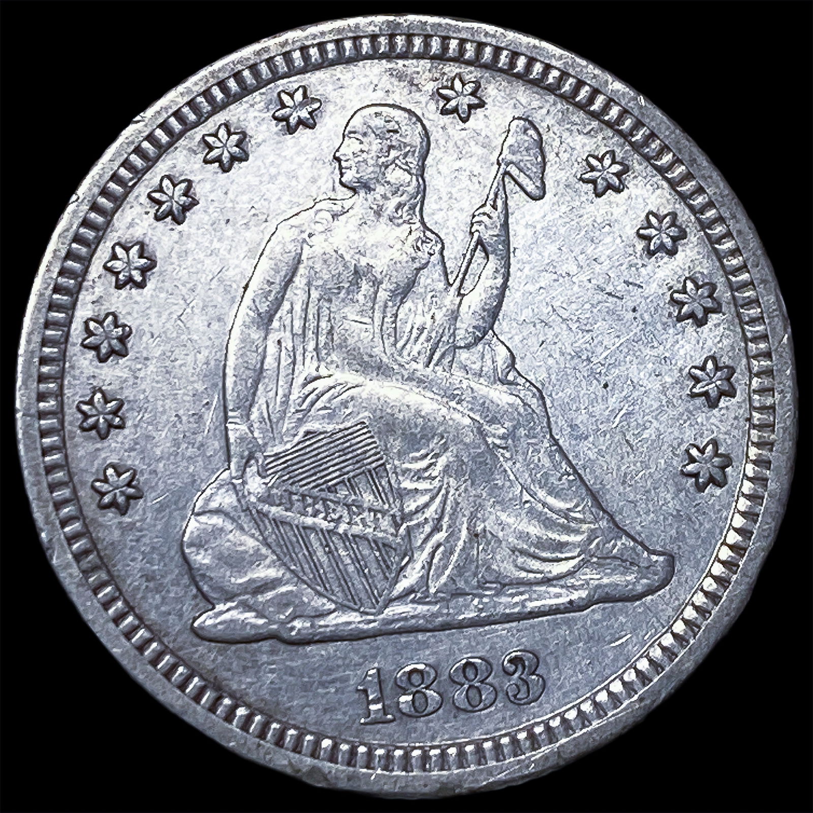 1883 Seated Liberty Quarter NEARLY UNCIRCULATED (1 of 2)