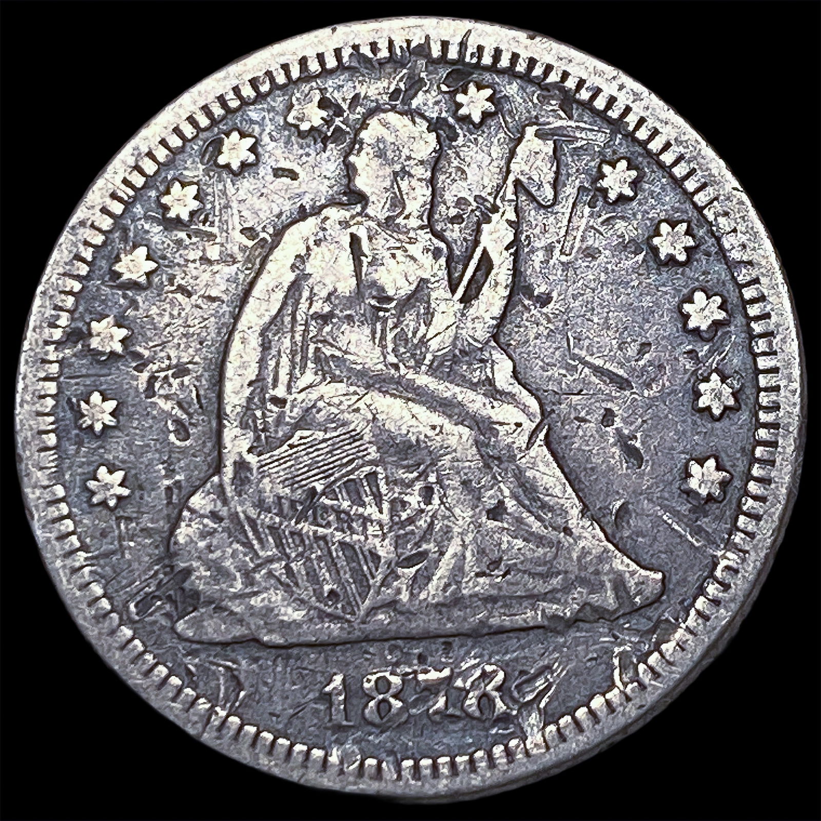 1878-CC Silver Quarter Dollar NICELY CIRCULATED: 1878-CC Silver Quarter Dollar NICELY CIRCULATED