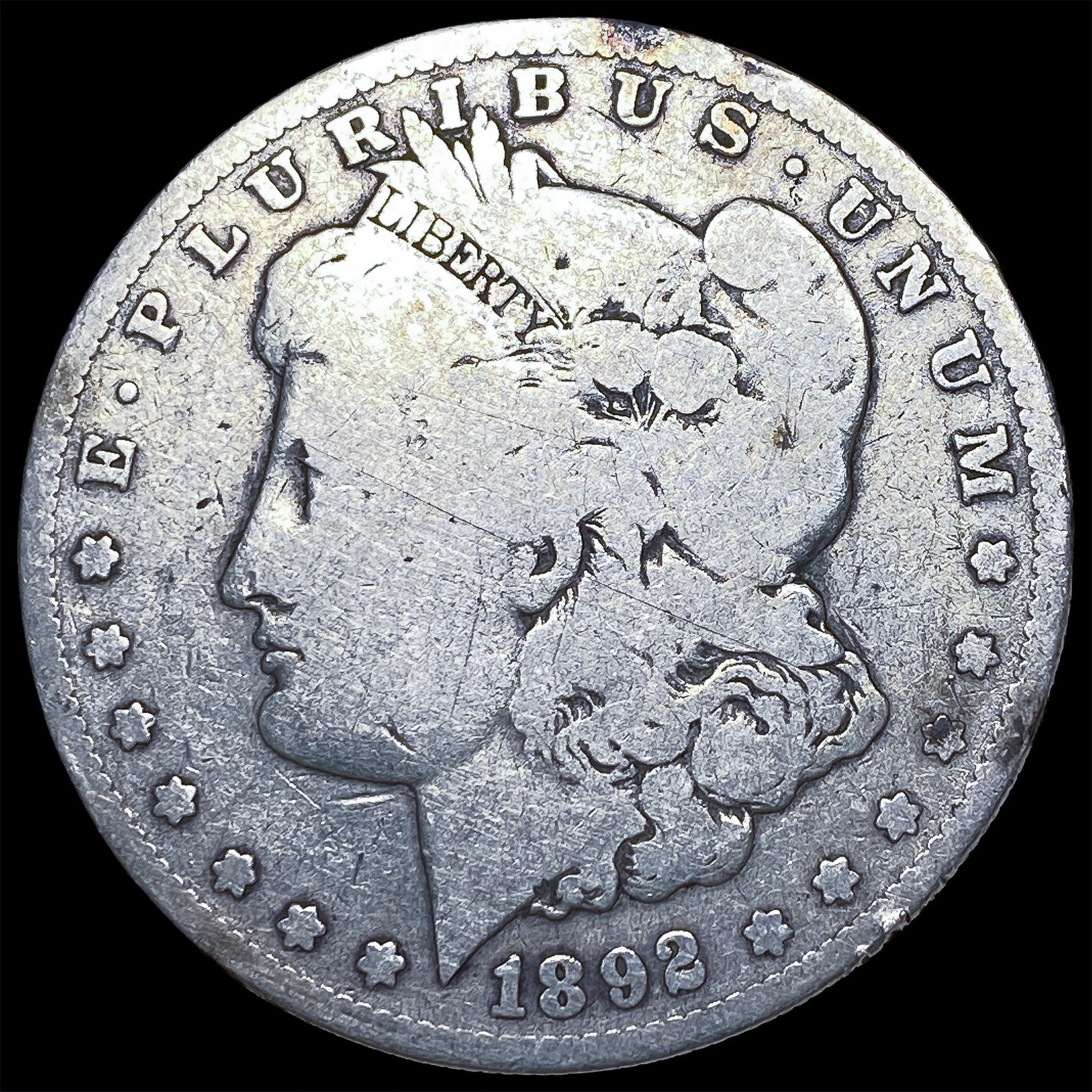 1892-S Silver Morgan Dollar NICELY CIRCULATED: 1892-S Silver Morgan Dollar NICELY CIRCULATED