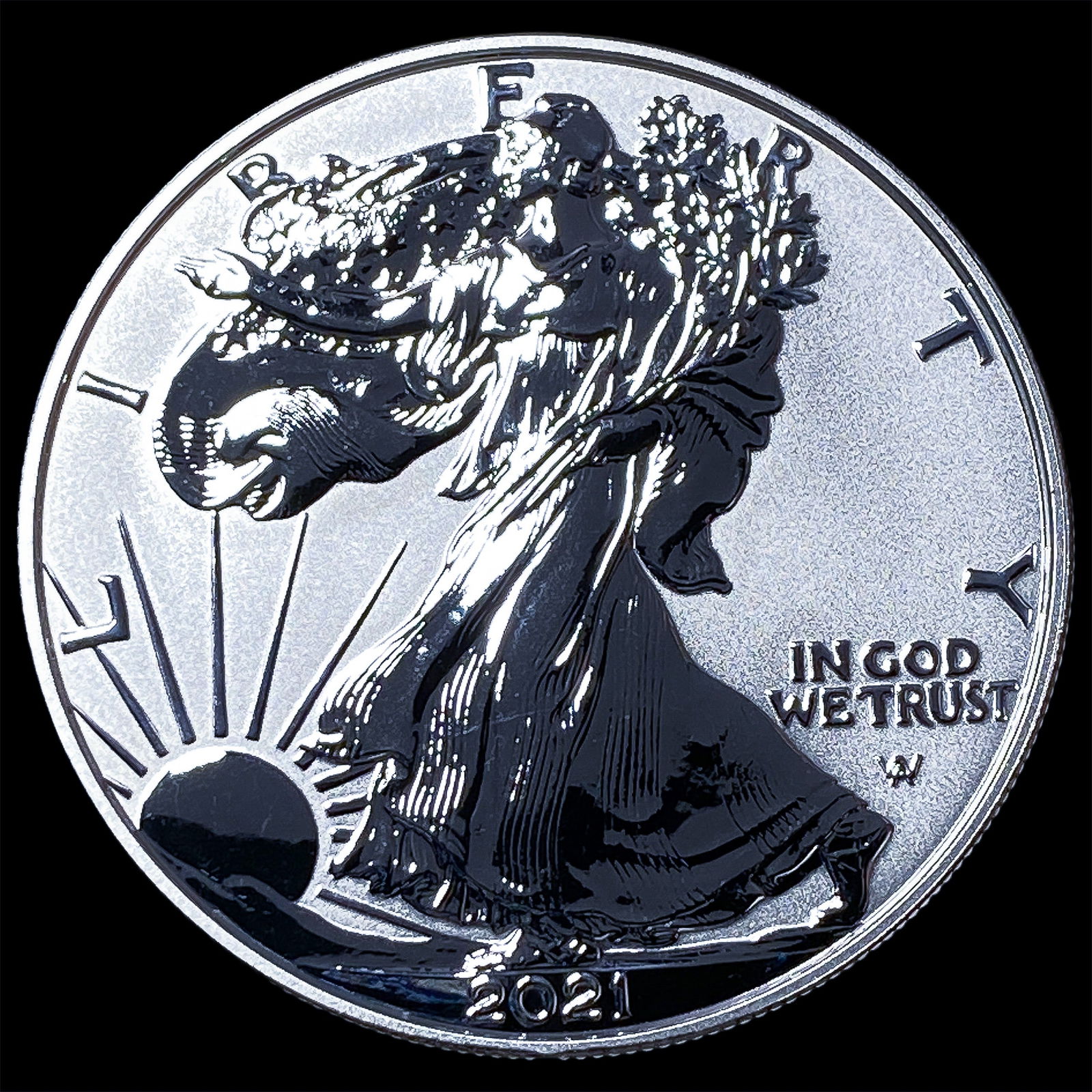 2021-S 1oz Silver American Eagle $1 GEM PROOF (1 of 2)