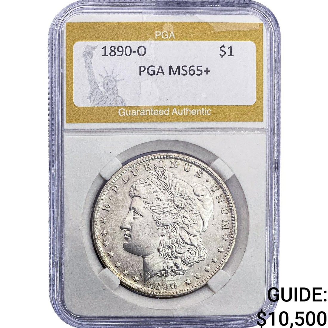 1890-O Morgan Silver Dollar PGA MS65+ (1 of 2)