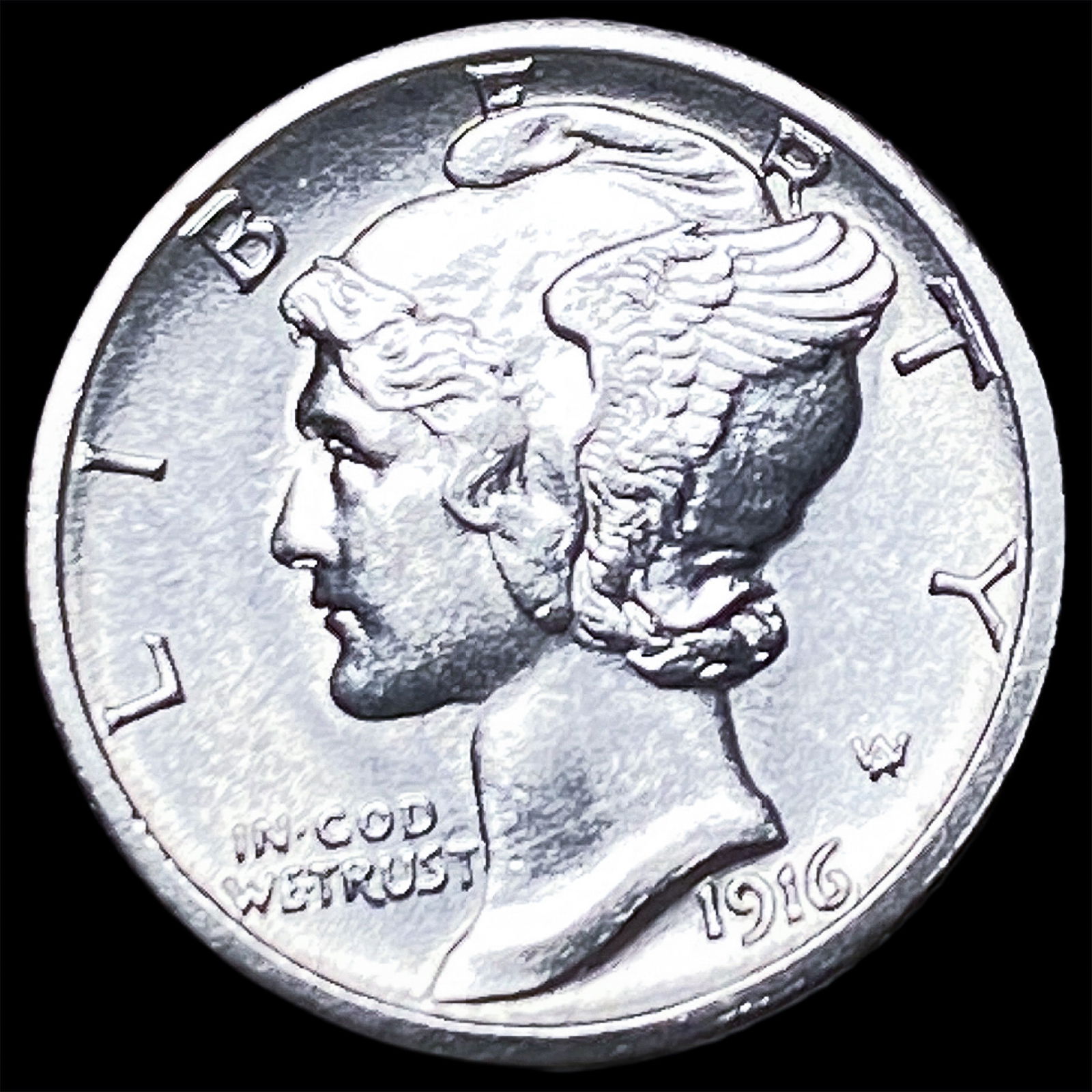1916-S Silver Mercury Dime UNCIRCULATED (1 of 2)