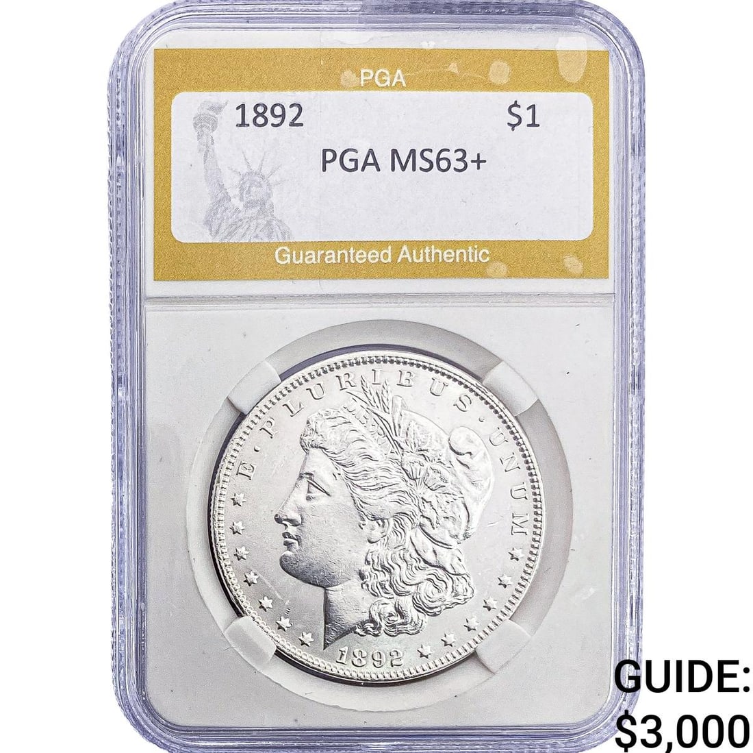 1892 Morgan Silver Dollar PGA MS63+ (1 of 2)