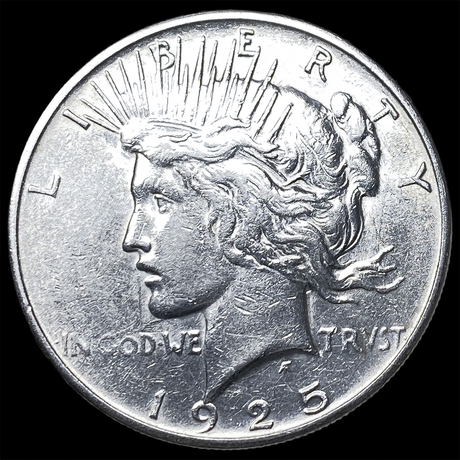 1925-S Peace Silver Dollar CLOSELY UNCIRCULATED: 1925-S Peace Silver Dollar CLOSELY UNCIRCULATED