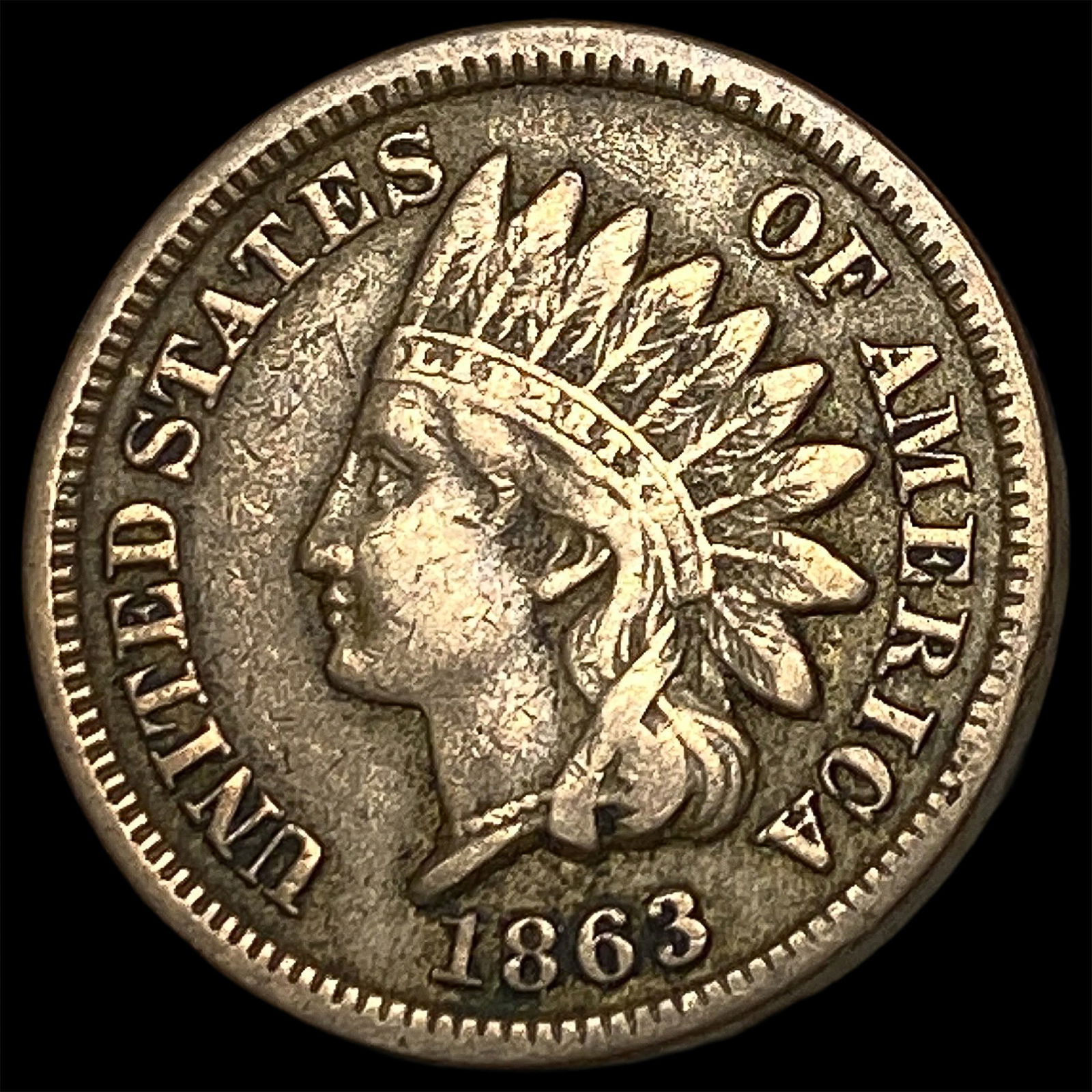 1863 Indian Head Cent LIGHTLY CIRCULATED: 1863 Indian Head Cent LIGHTLY CIRCULATED