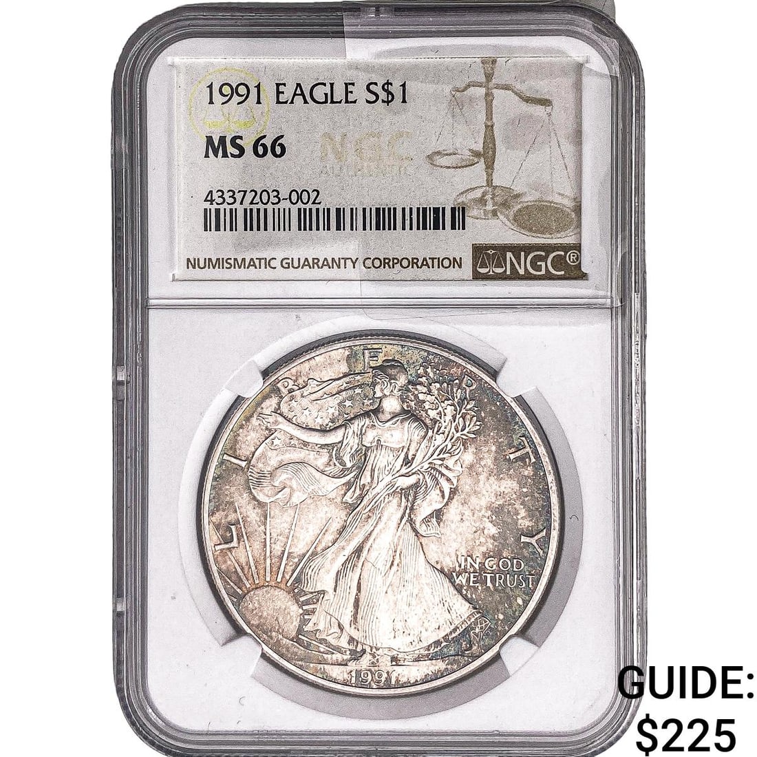 1991 Silver Eagle NGC MS66 (1 of 2)
