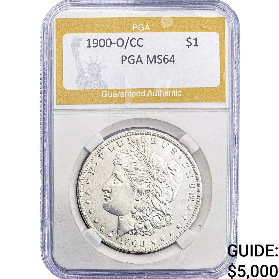 1900-O/CC Morgan Silver Dollar PGA MS64: 1900-O/CC Morgan Silver Dollar PGA MS64