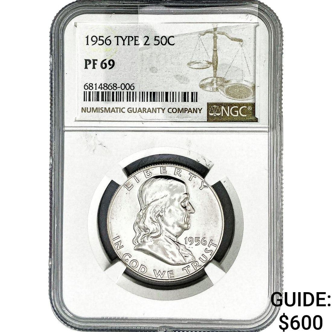 1956 Franklin Half Dollar NGC PF69 Type 2 (1 of 2)