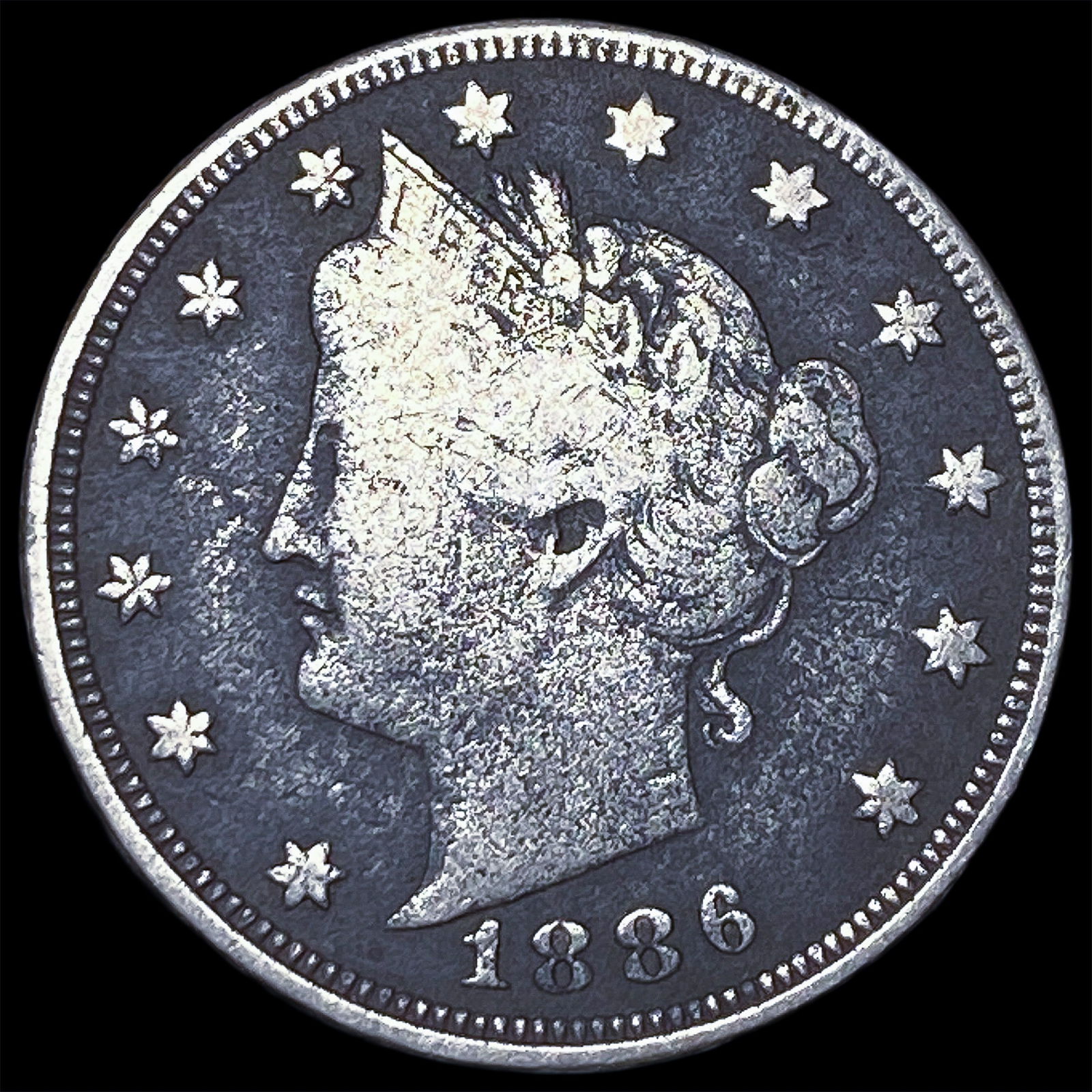 1886 Liberty Head Nickel LIGHTLY CIRCULATED: 1886 Liberty Head Nickel LIGHTLY CIRCULATED
