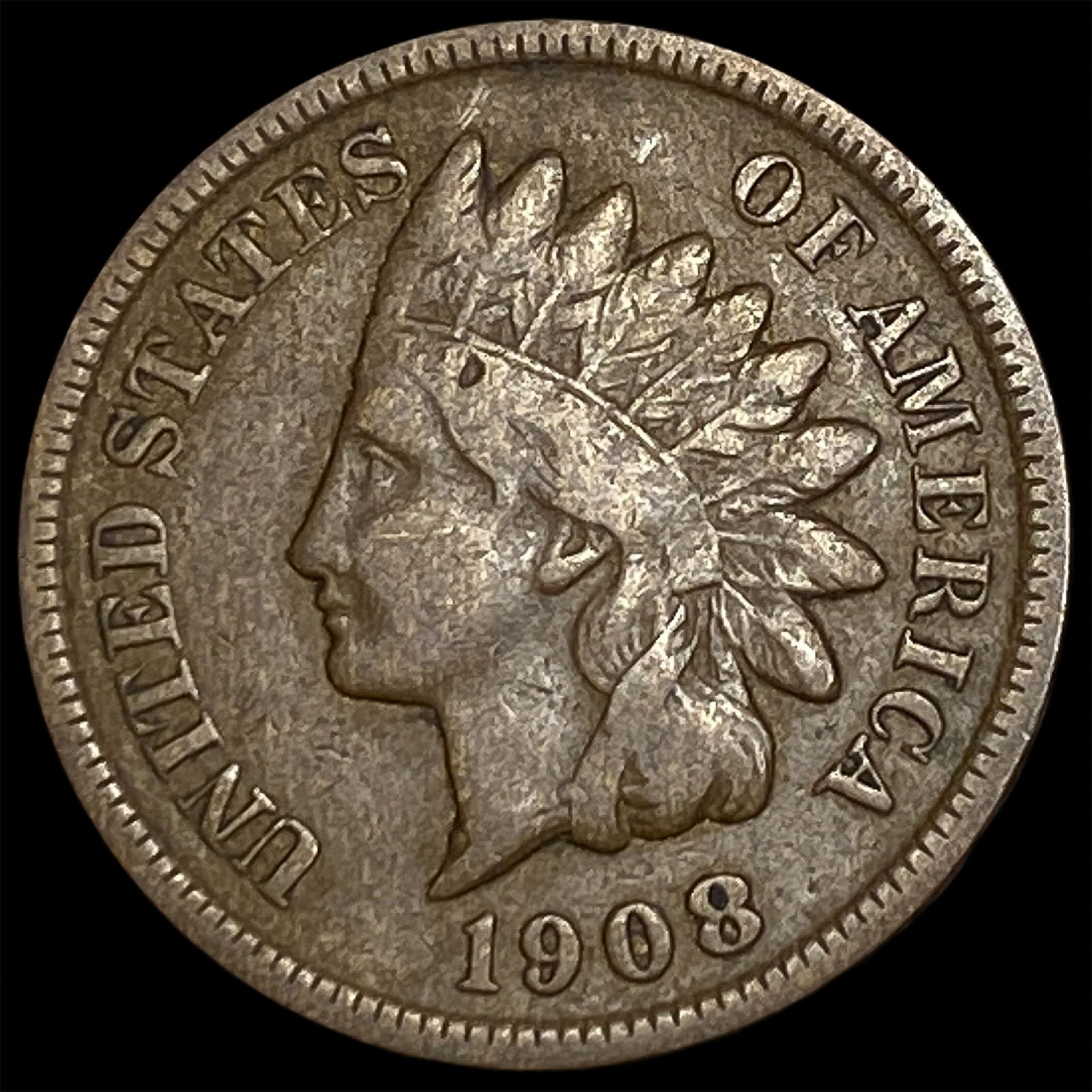 1908-S Indian Head Cent LIGHTLY CIRCULATED: 1908-S Indian Head Cent LIGHTLY CIRCULATED