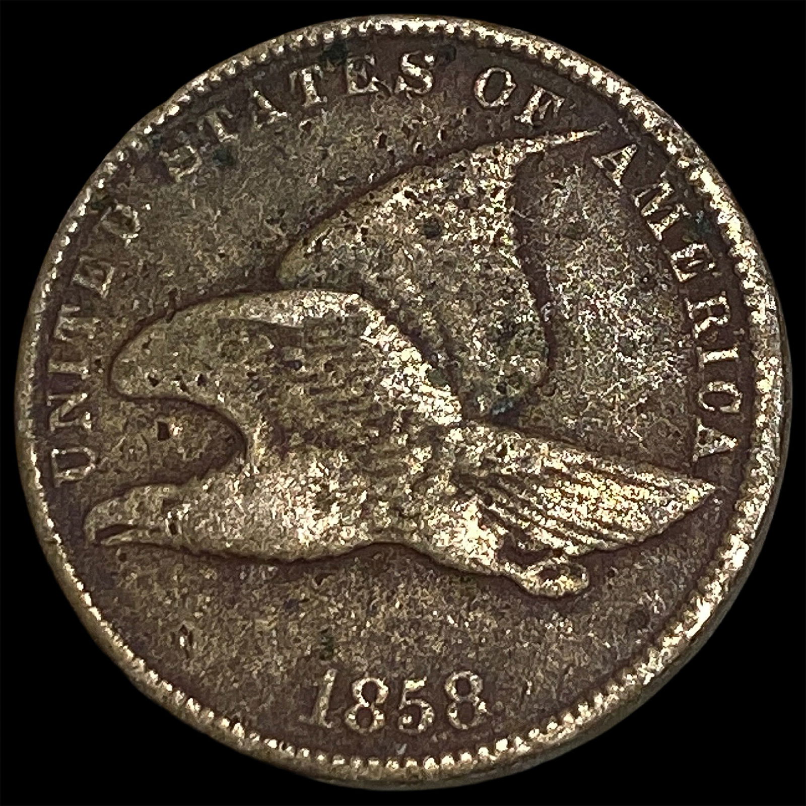 1858 Copper-Nickel Flying Eagle Cent HIGH GRADE: 1858 Copper-Nickel Flying Eagle Cent HIGH GRADE