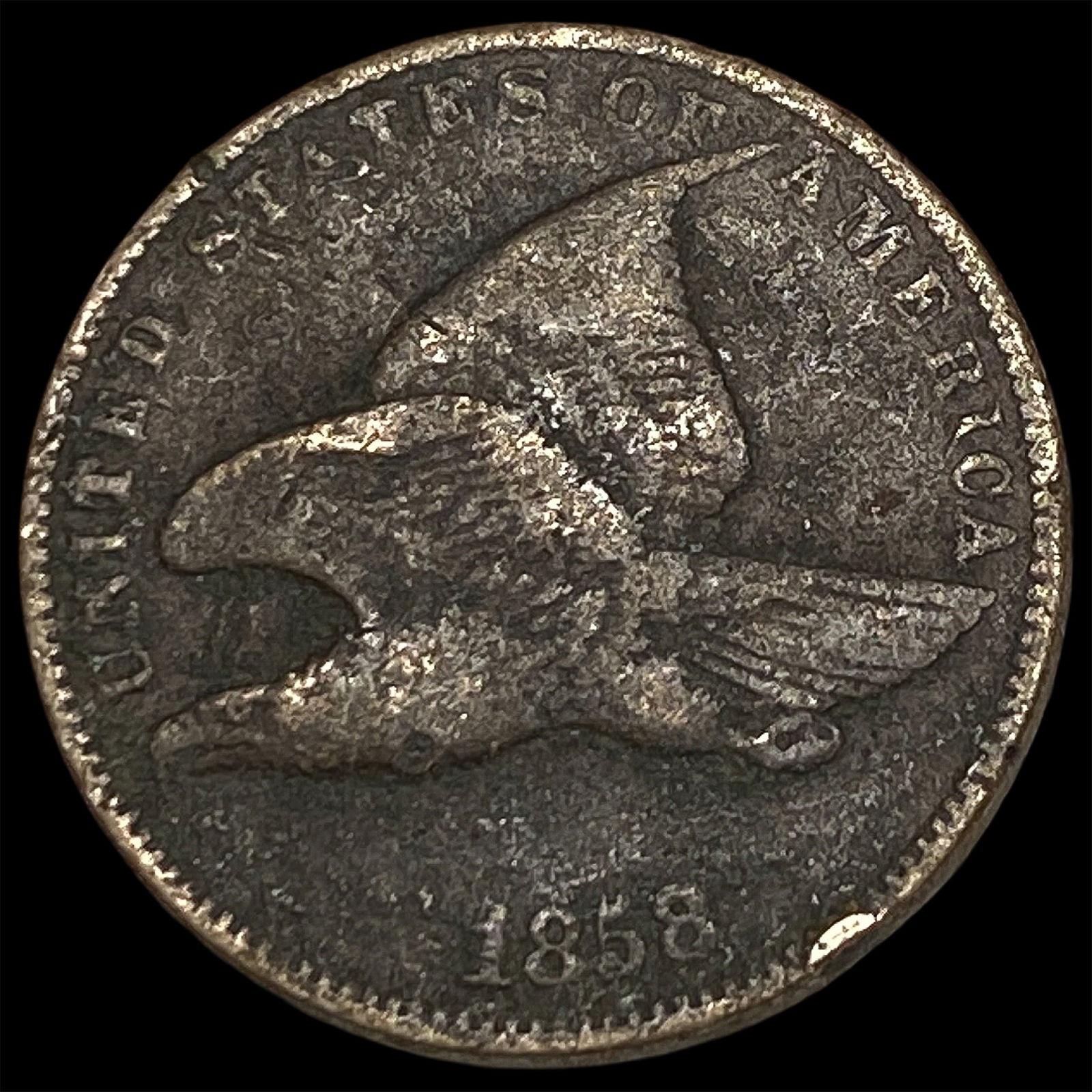 1858 Copper-Nickel Flying Eagle Cent HIGH GRADE: 1858 Copper-Nickel Flying Eagle Cent HIGH GRADE