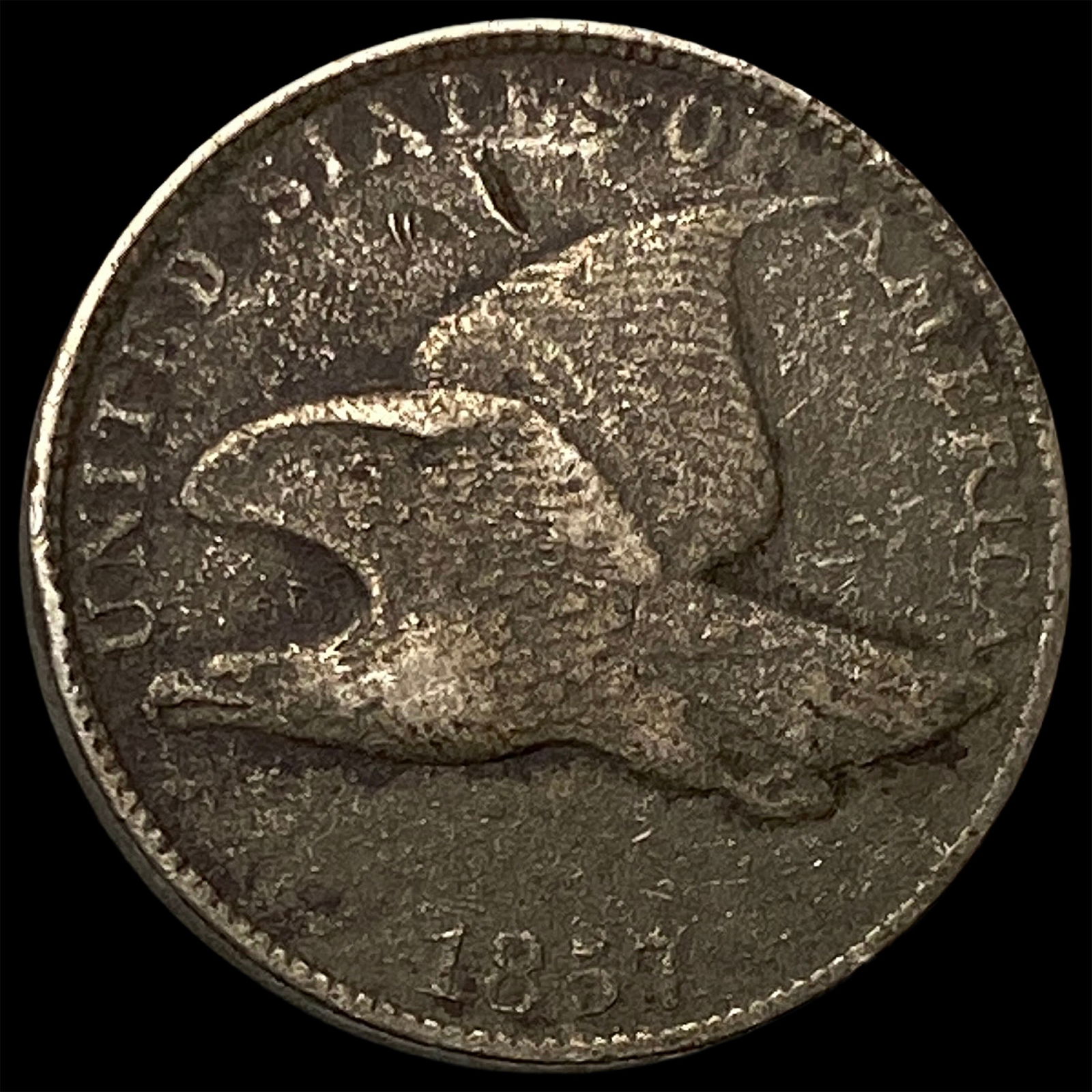 1857 Copper-Nickel Flying Eagle Cent HIGH GRADE: 1857 Copper-Nickel Flying Eagle Cent HIGH GRADE