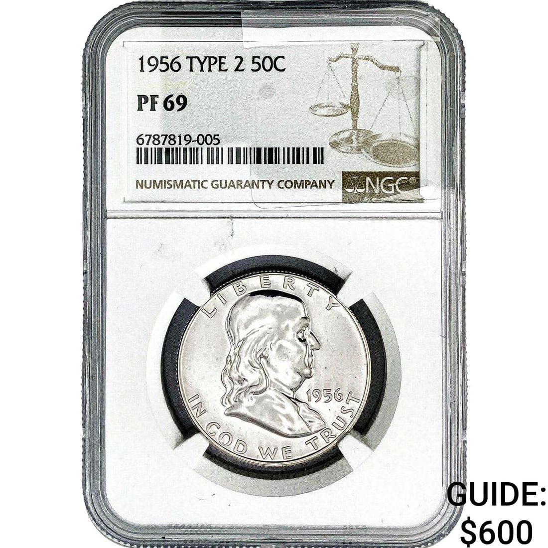 1956 Franklin Half Dollar NGC PF69 Type 2 (1 of 2)