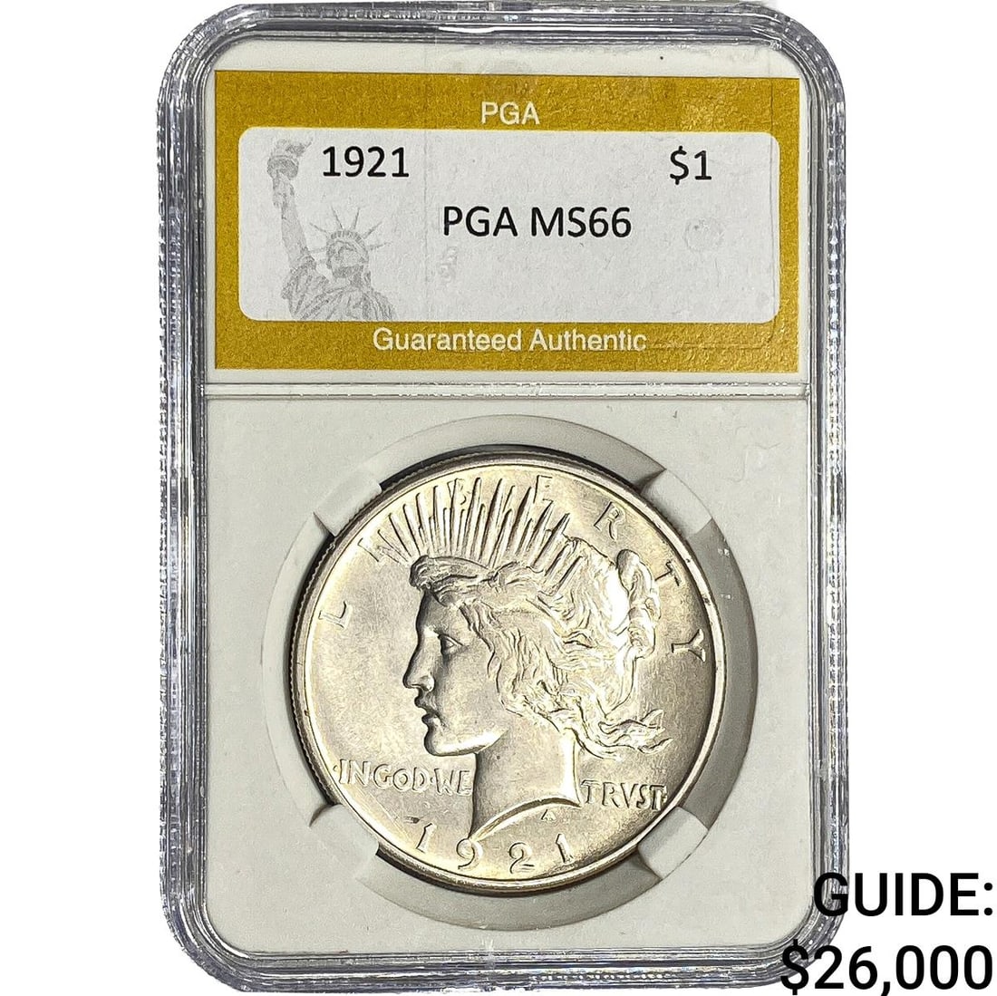 1921 Silver Peace Dollar PGA MS66 (1 of 2)