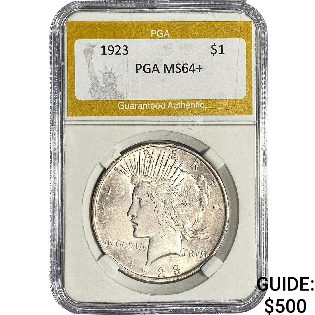 1923 Silver Peace Dollar PGA MS64+: 1923 Silver Peace Dollar PGA MS64+