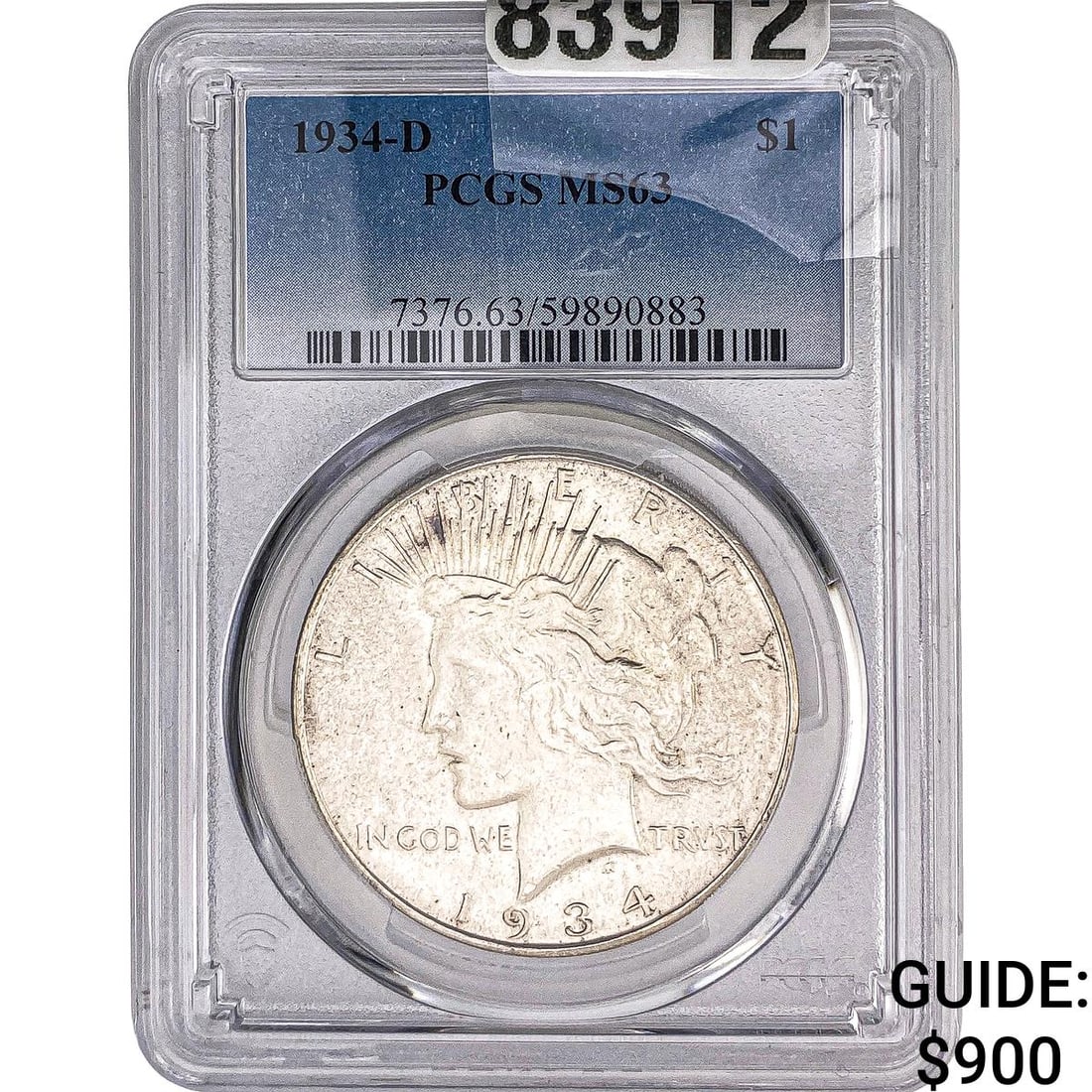 1934-D Silver Peace Dollar PCGS MS63 (1 of 2)