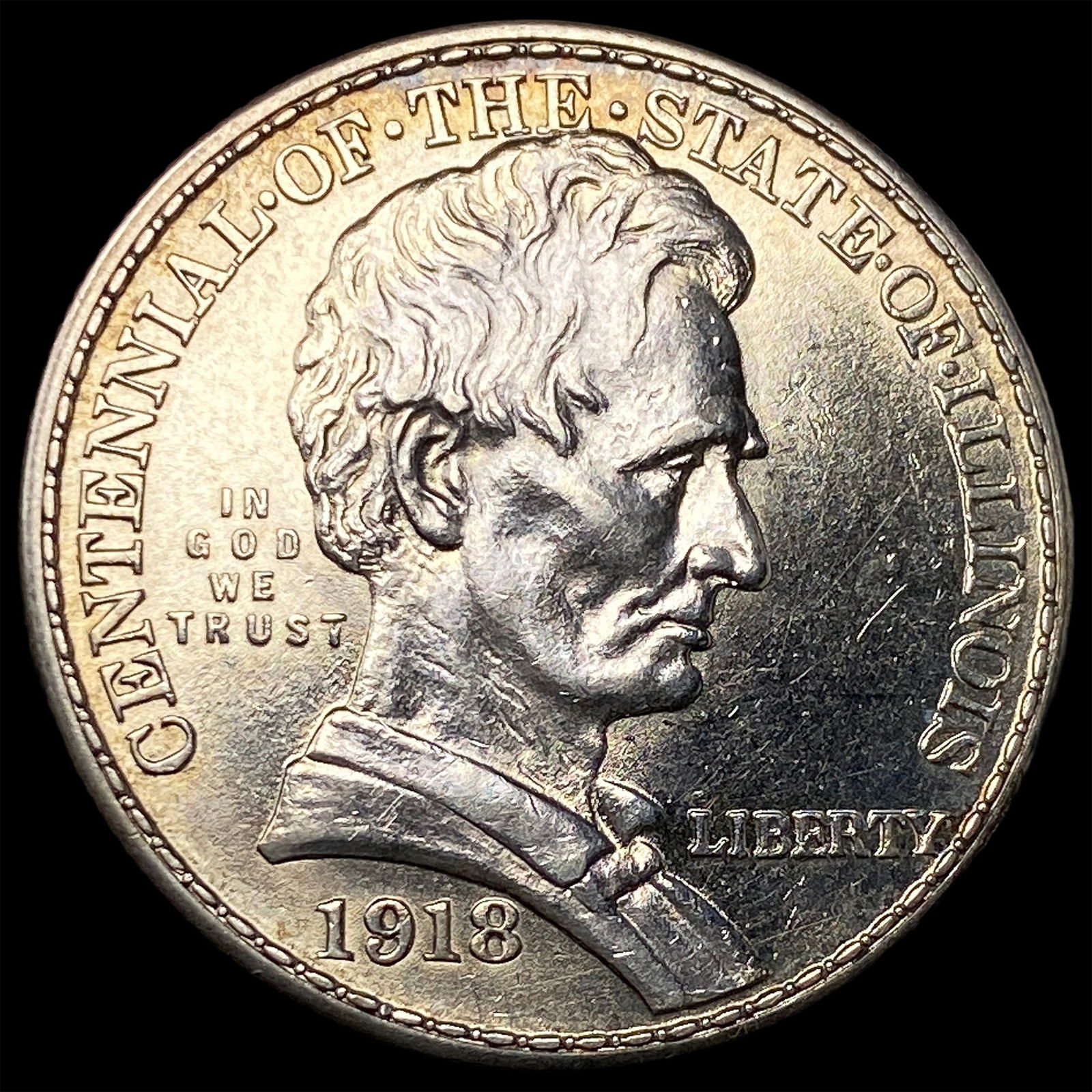 1918 Silver Illinois Centennial Half Dollar UNCIRCULATED: 1918 Silver Illinois Centennial Half Dollar UNCIRCULATED