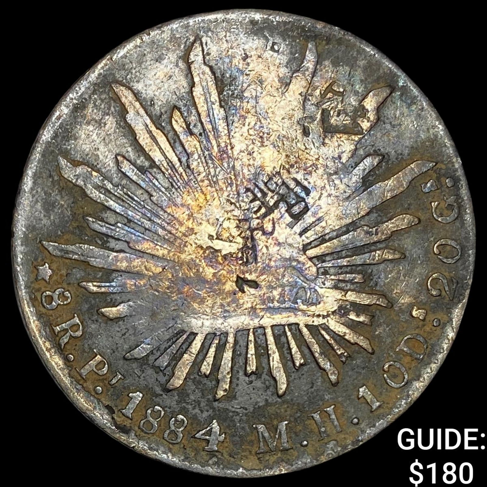 1884 Mexico Silver 1 Peso NEARLY UNCIRCULATED: 1884 Mexico Silver 1 Peso NEARLY UNCIRCULATED