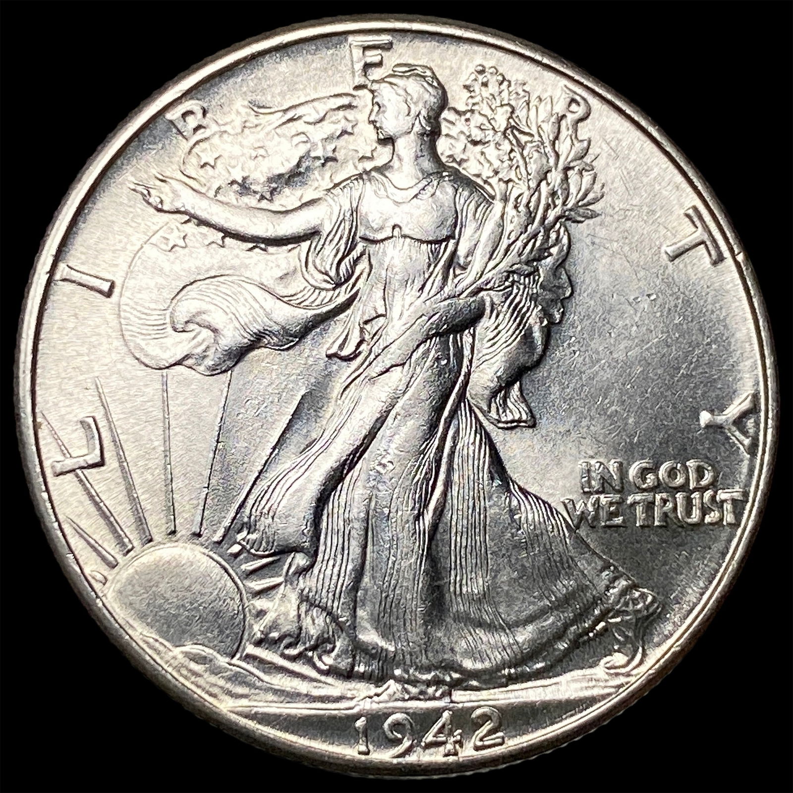 1942 Silver Walking Liberty Half Dollar UNCIRCULATED: 1942 Silver Walking Liberty Half Dollar UNCIRCULATED