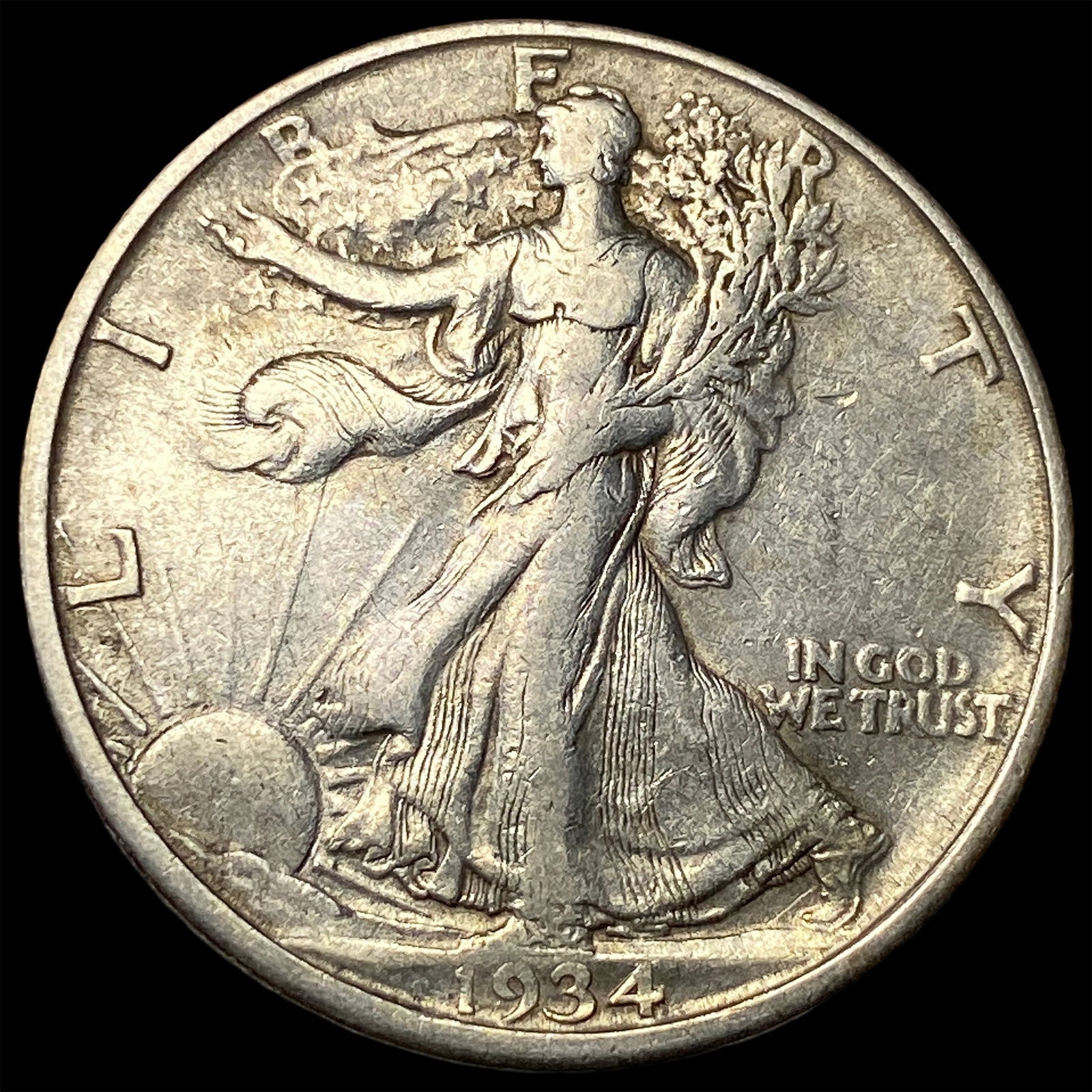 1934-D Silver Walking Liberty Half Dollar NEARLY UNCIRCULATED (1 of 2)