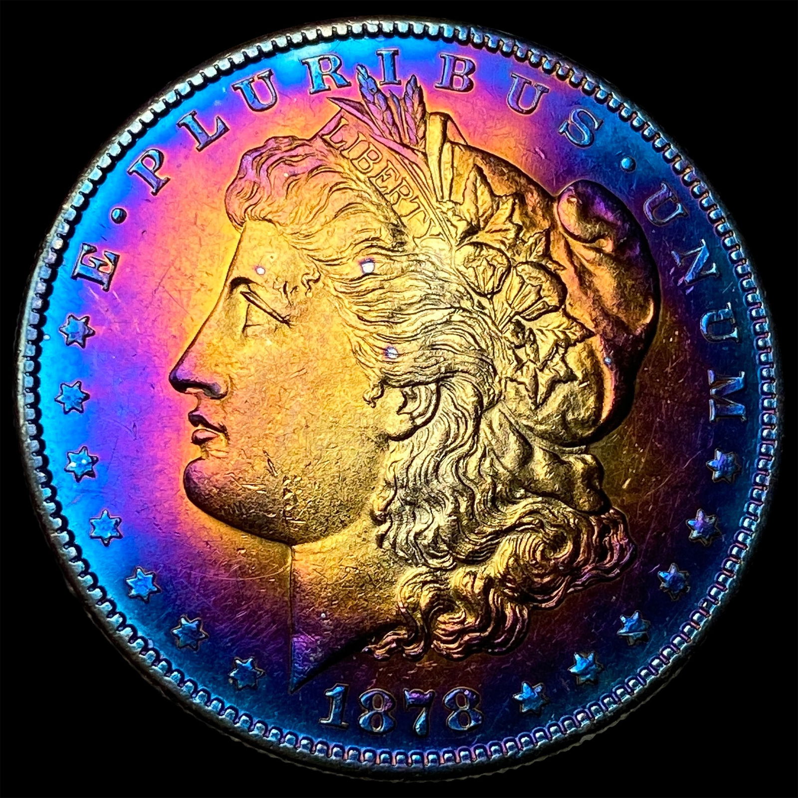 1878-S Toned Silver Morgan Dollar CLOSELY UNCIRCULATED (1 of 2)