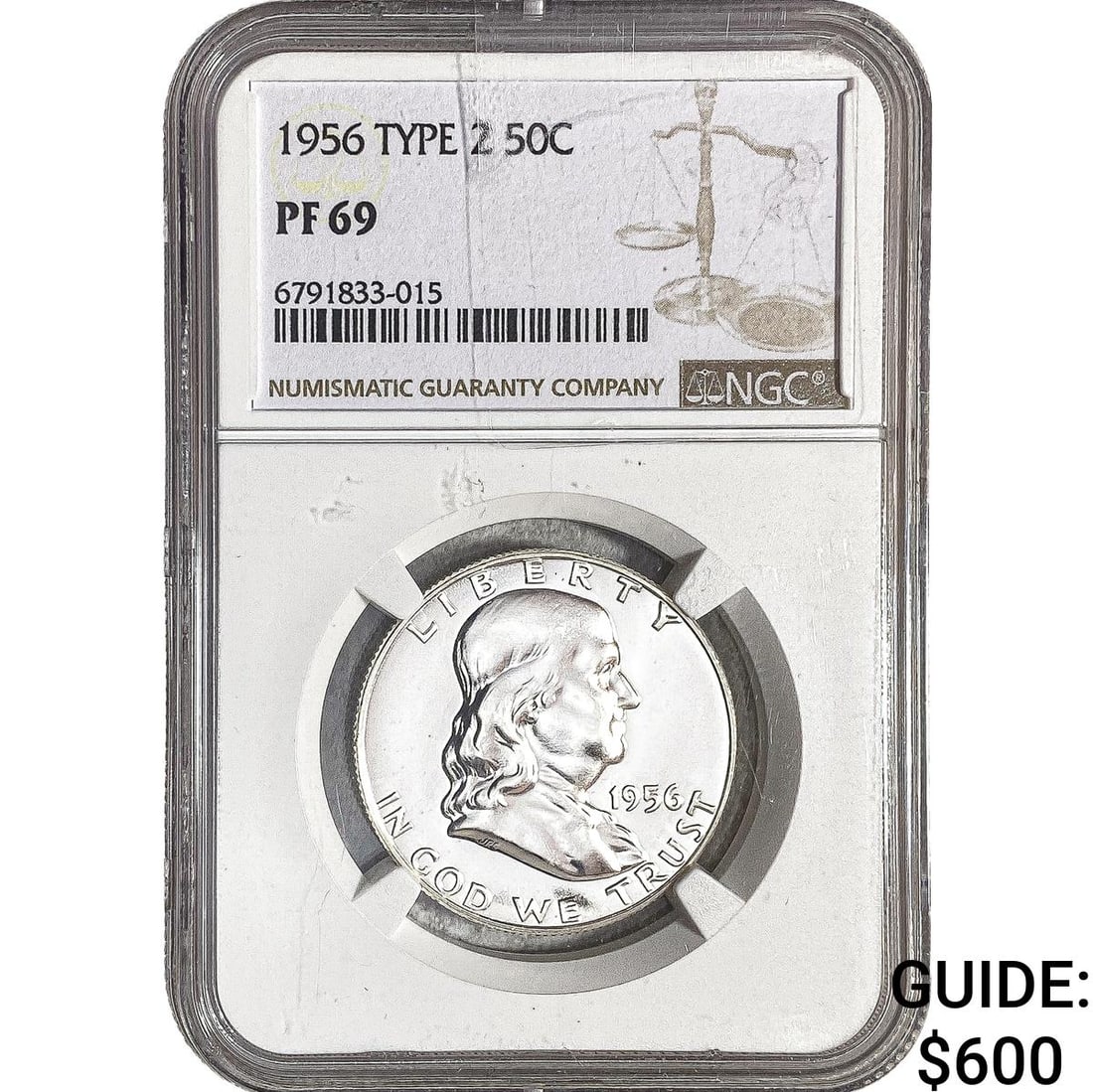 1956 Franklin Half Dollar NGC PF69 Type 2 (1 of 2)