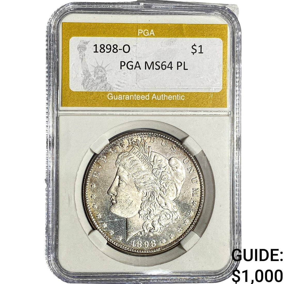 1898-O Morgan Silver Dollar PGA MS64 PL (1 of 2)