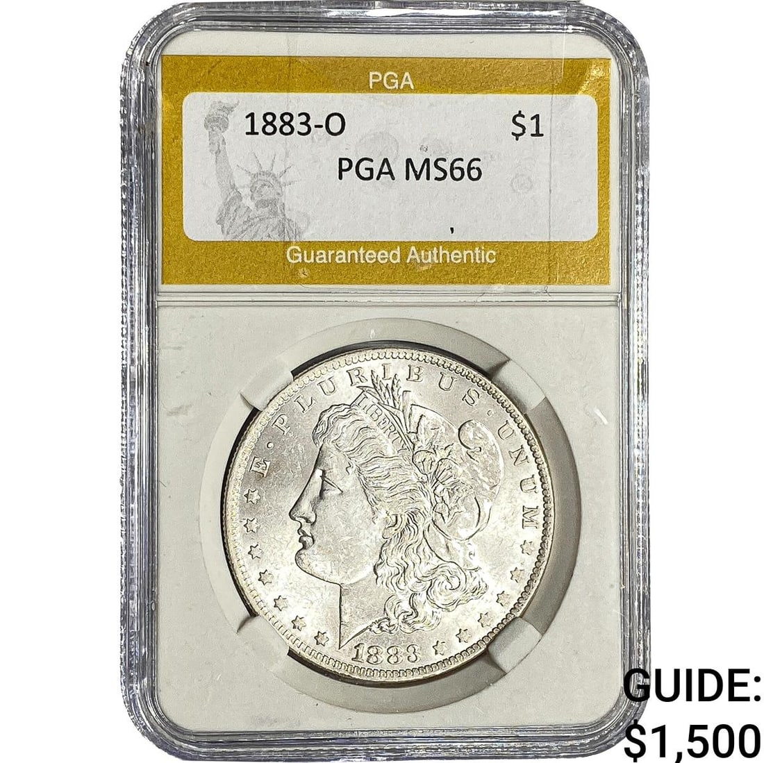 1883-O Morgan Silver Dollar PGA MS66: 1883-O Morgan Silver Dollar PGA MS66