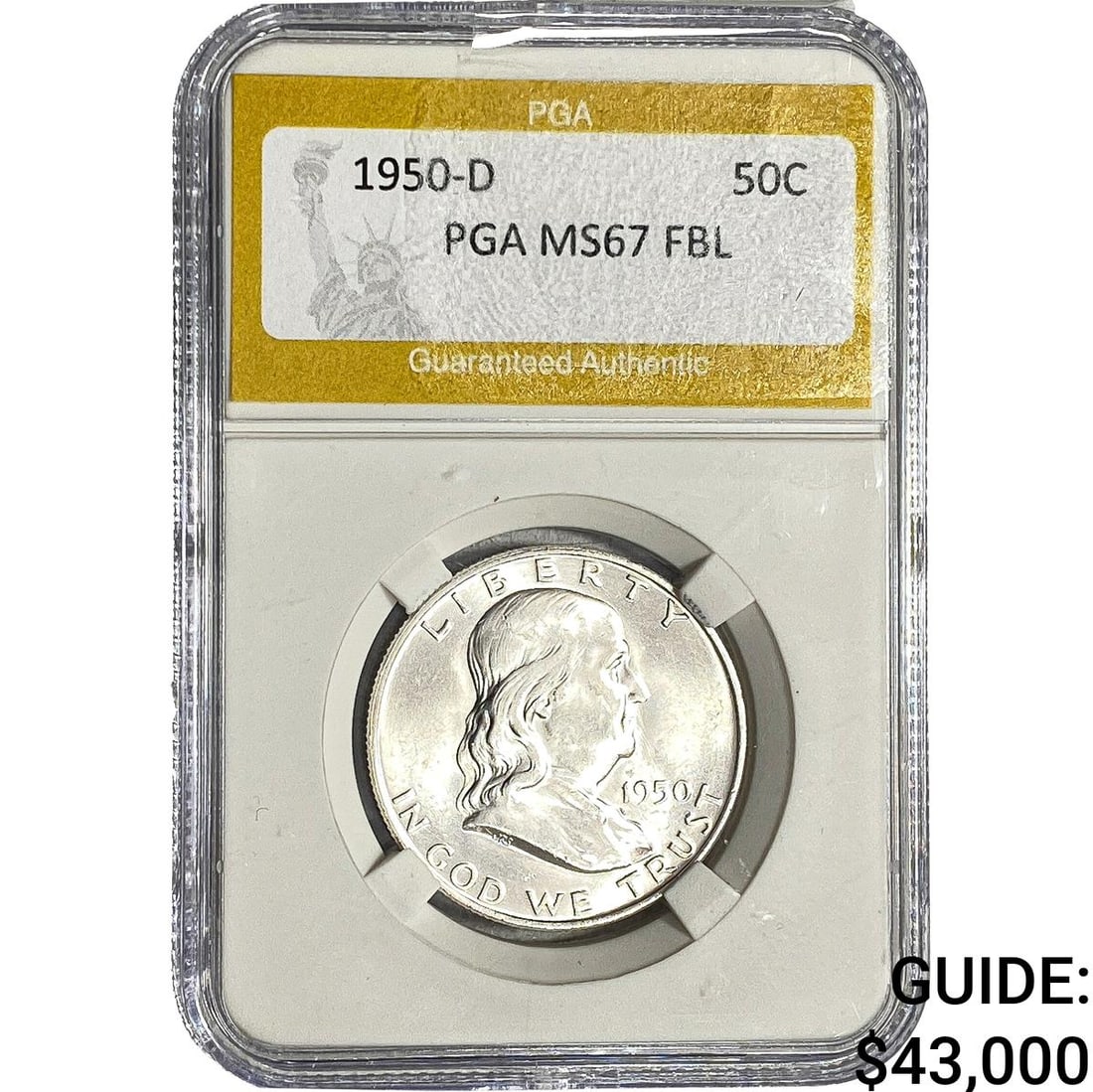 1950-D Franklin Half Dollar PGA MS67 FBL (1 of 2)