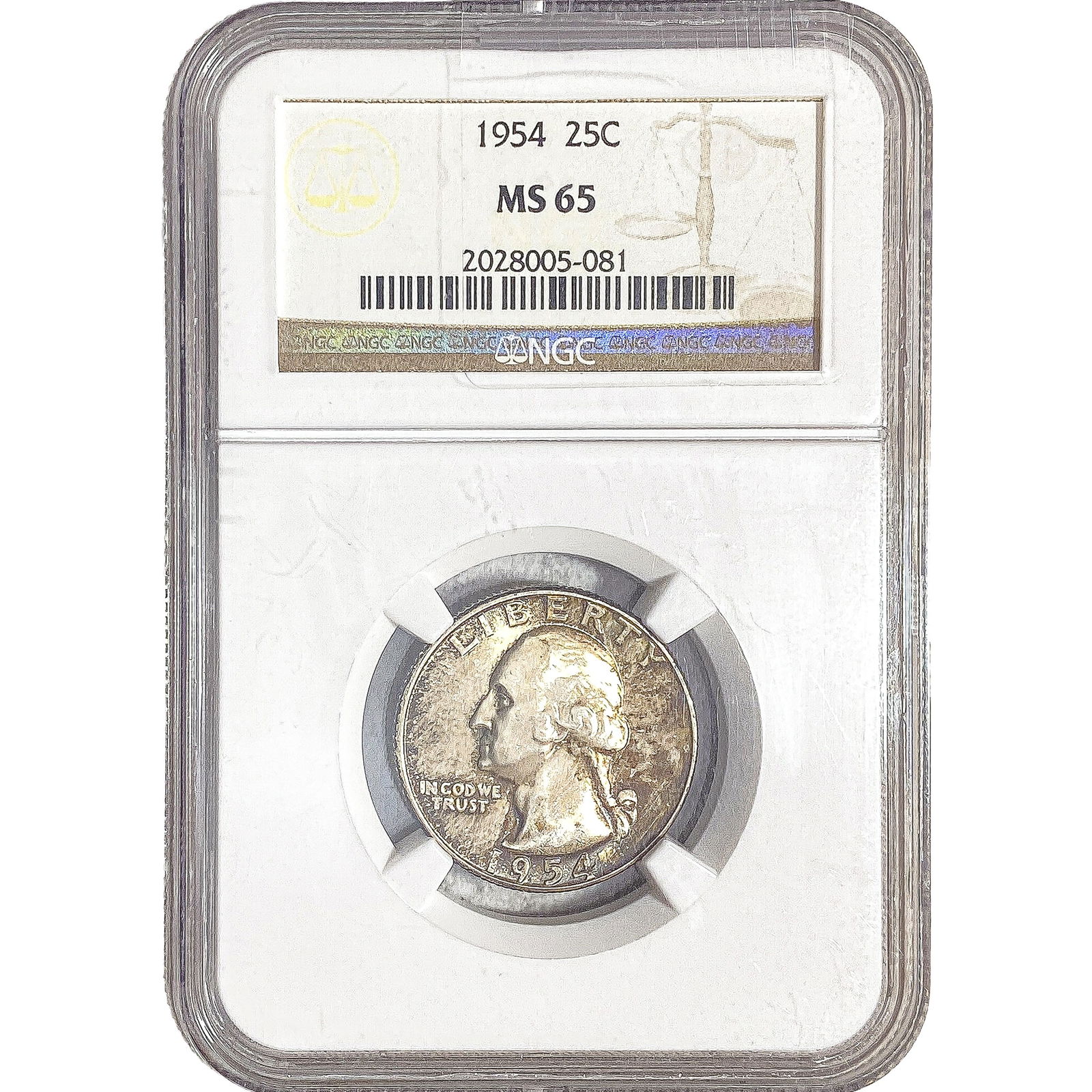 1954 Washington Silver Quarter NGC MS65 (1 of 2)