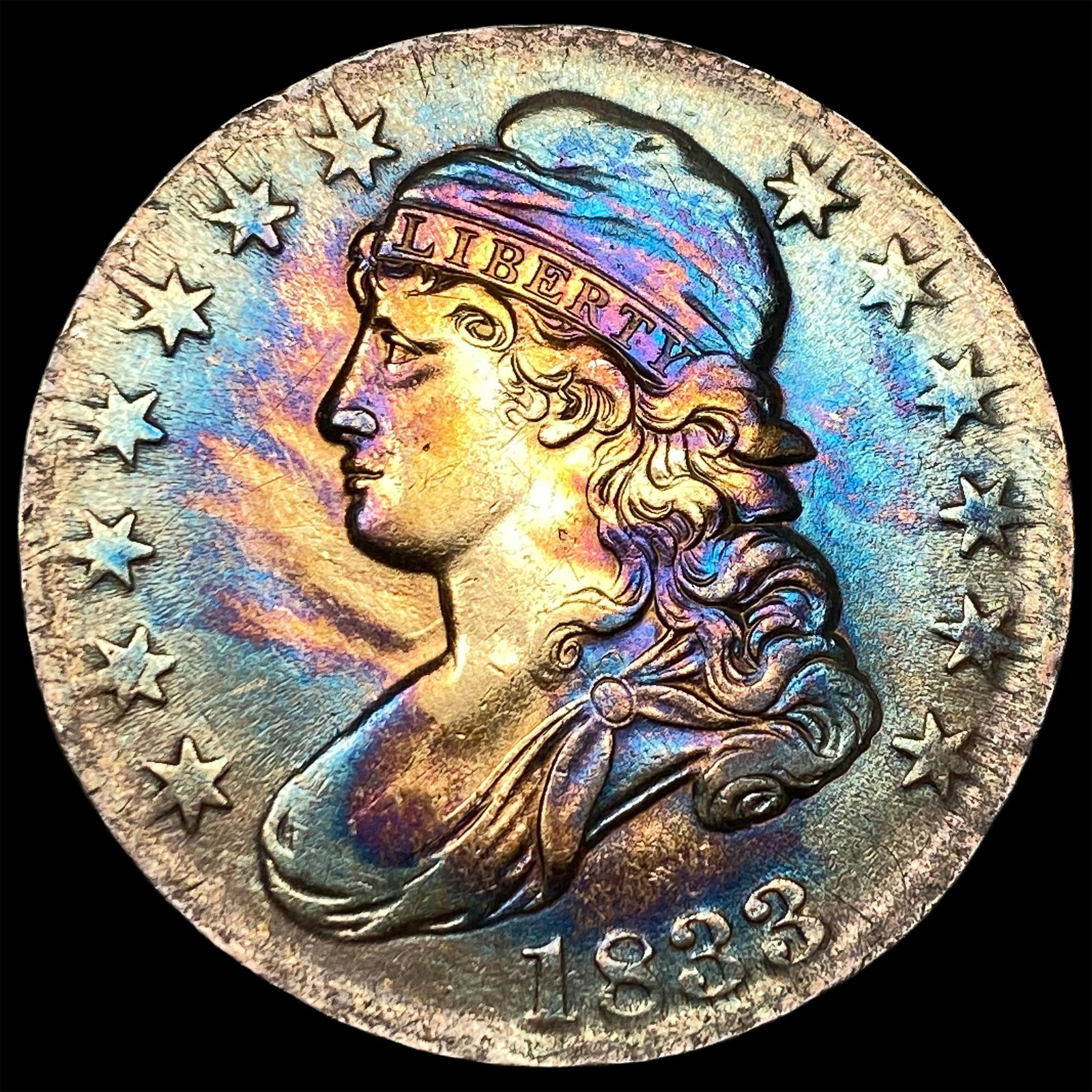 1833 Silver Capped Bust Half Dollar CLOSELY UNCIRCULATED (1 of 2)