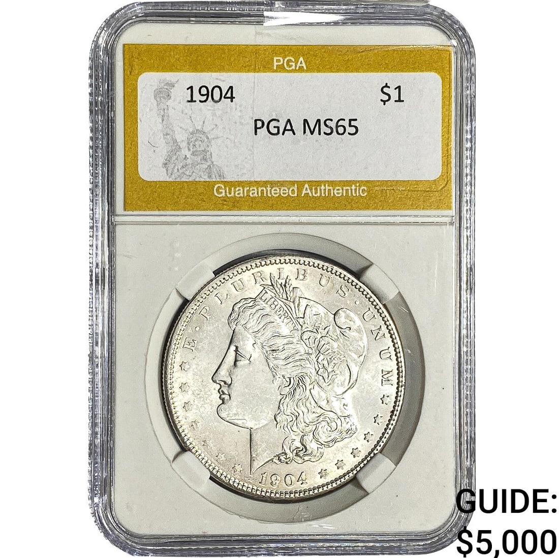 1904 Morgan Silver Dollar PGA MS65: 1904 Morgan Silver Dollar PGA MS65