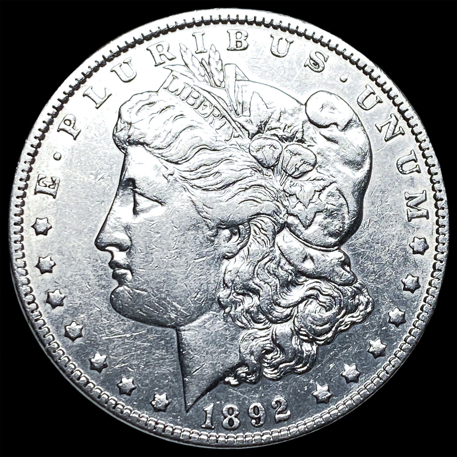 1892 Silver Morgan Dollar CLOSELY UNCIRCULATED: 1892 Silver Morgan Dollar CLOSELY UNCIRCULATED