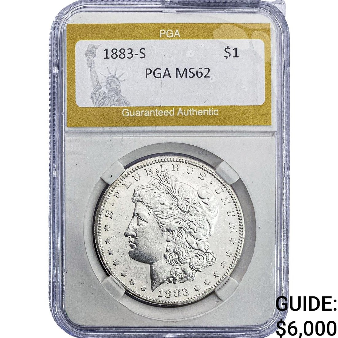 1883-S Morgan Silver Dollar PGA MS62 (1 of 2)