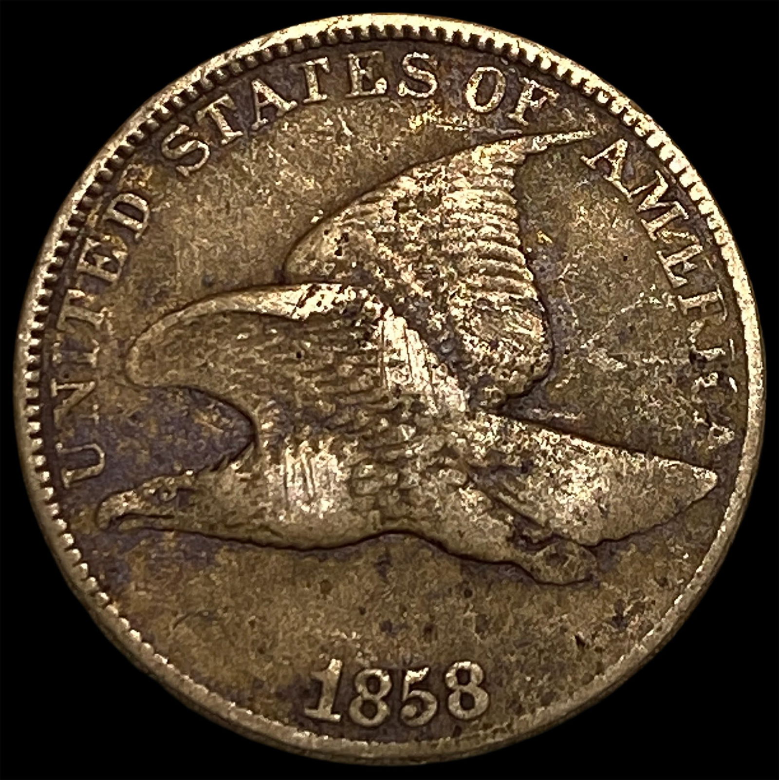 1858 Copper-Nickel Flying Eagle Cent HIGH GRADE: 1858 Copper-Nickel Flying Eagle Cent HIGH GRADE