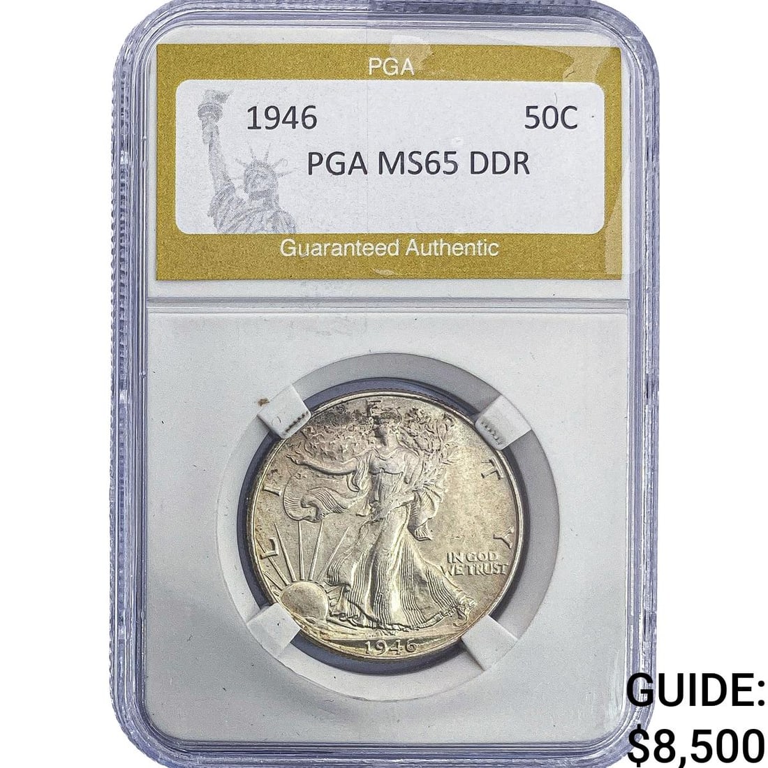 1946 Walking Liberty Half Dollar PGA MS65 DDR: 1946 Walking Liberty Half Dollar PGA MS65 DDR