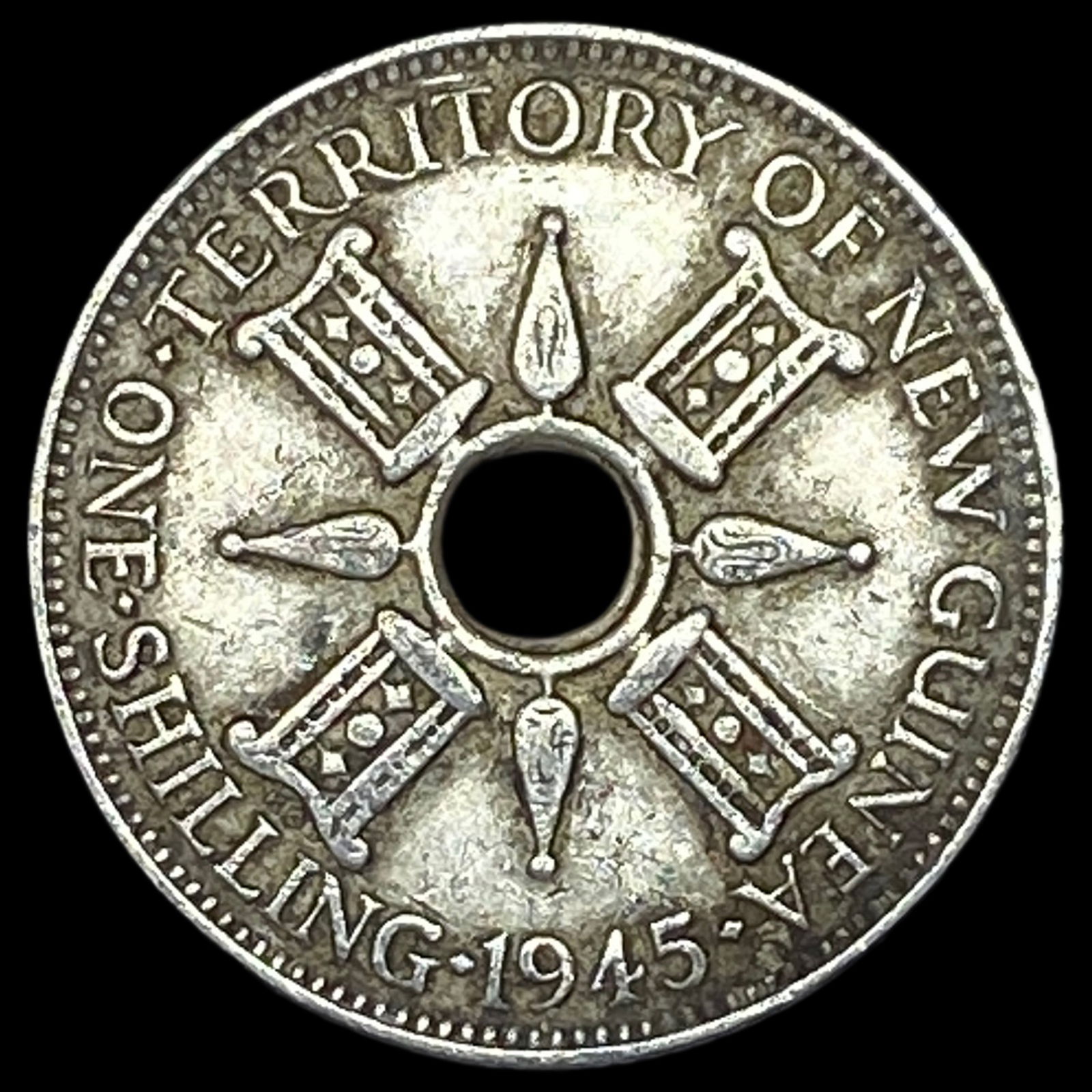 1945 New Guinea Silver 1 Shilling UNCIRCULATED: 1945 New Guinea Silver 1 Shilling UNCIRCULATED