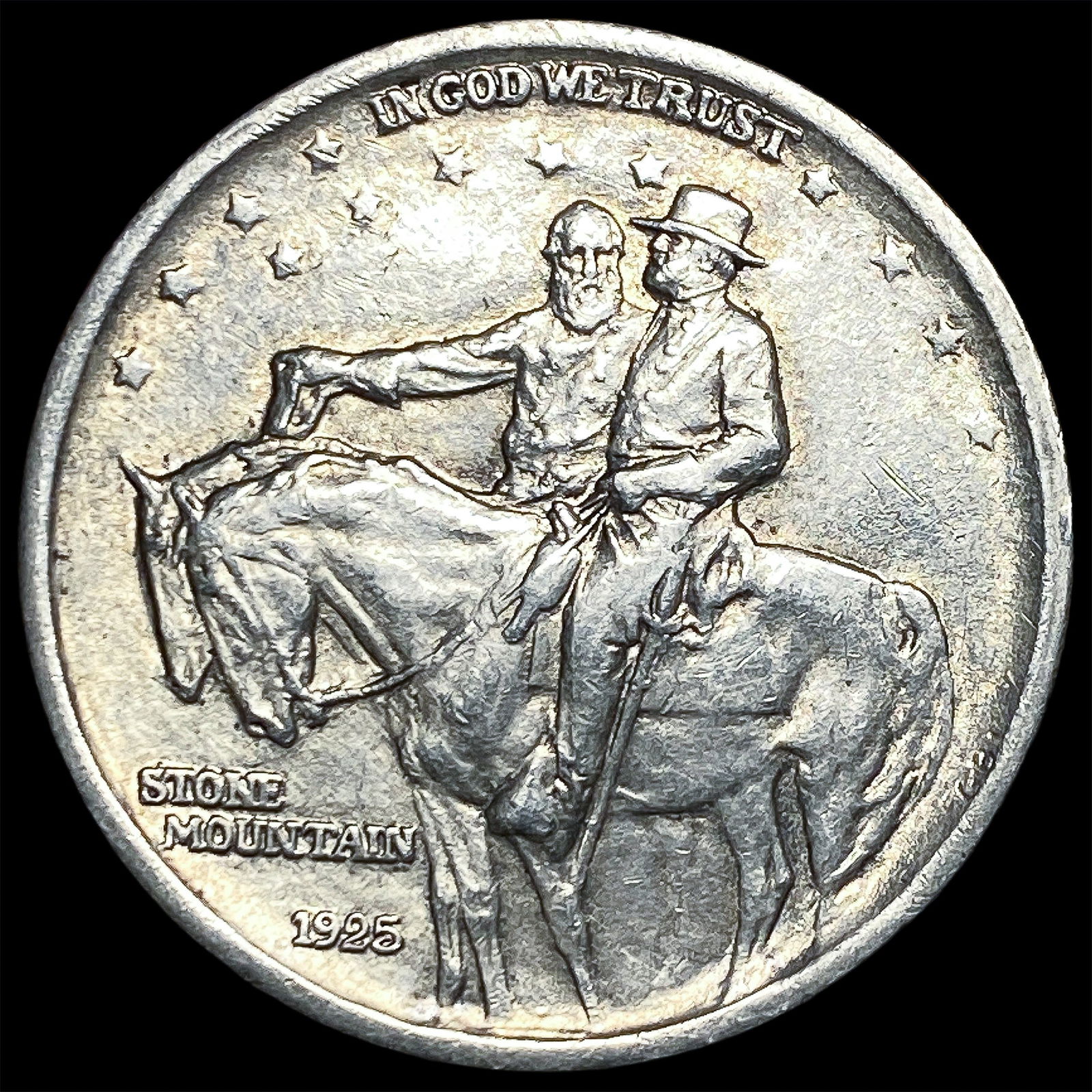 1925 Silver Stone Mountain Half Dollar CHOICE AU (1 of 2)