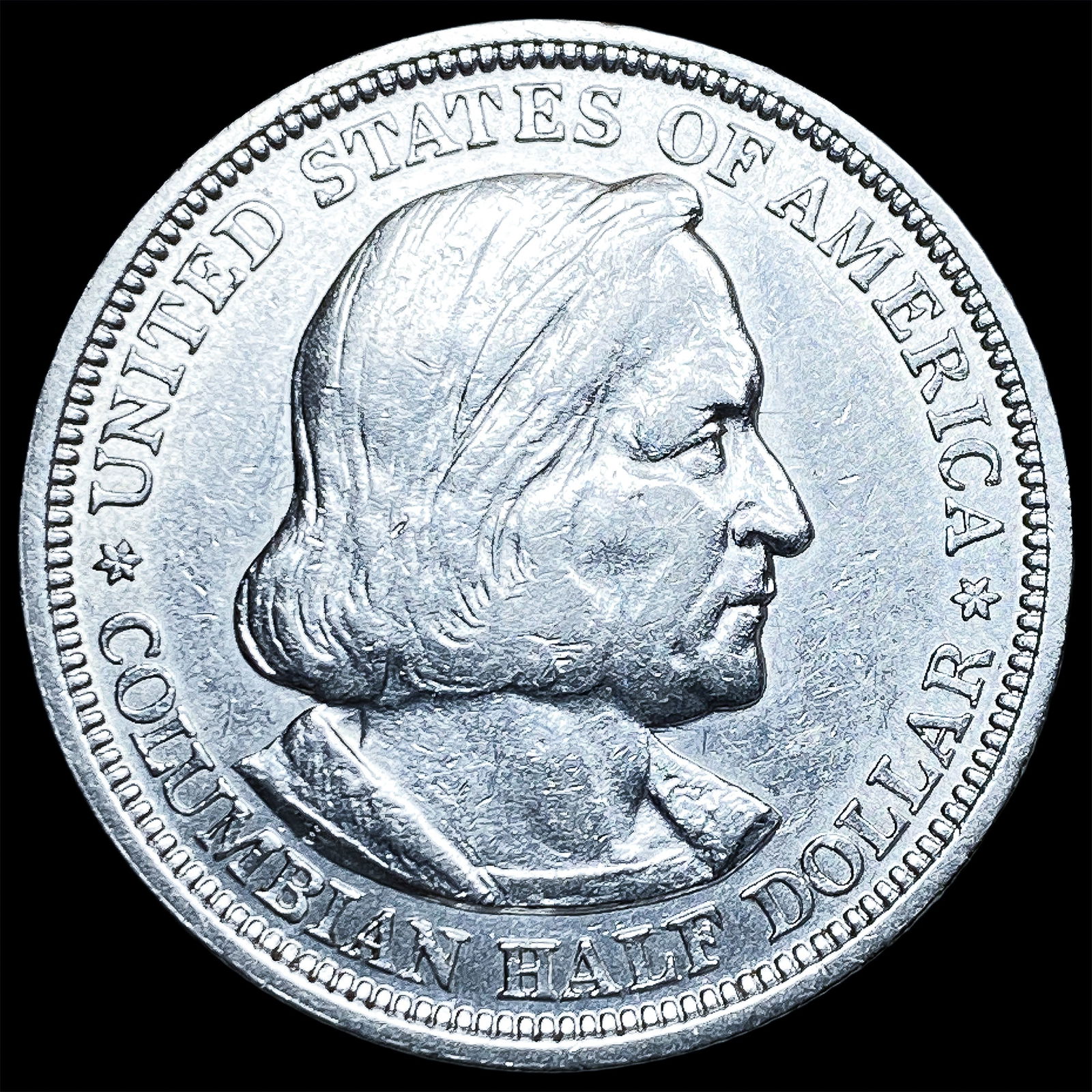 1893 Silver Columbian Expo Half Dollar NEARLY UNCIRCULATED (1 of 2)