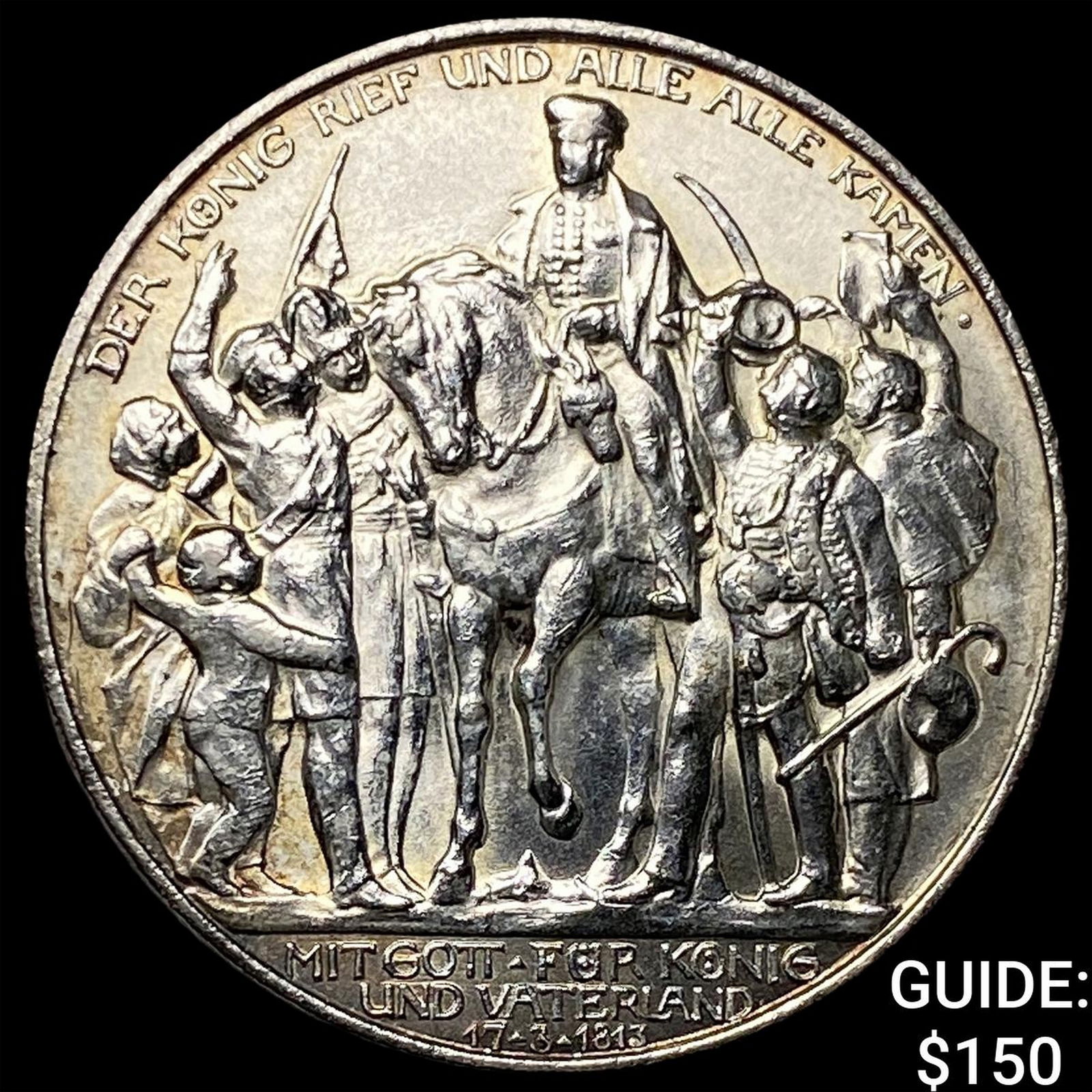 1913 Prussia Silver 3 Mark UNCIRCULATED: 1913 Prussia Silver 3 Mark UNCIRCULATED