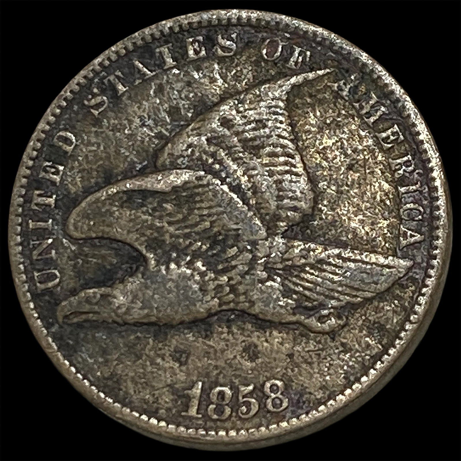 1858 Copper-Nickel Flying Eagle Cent HIGH GRADE: 1858 Copper-Nickel Flying Eagle Cent HIGH GRADE