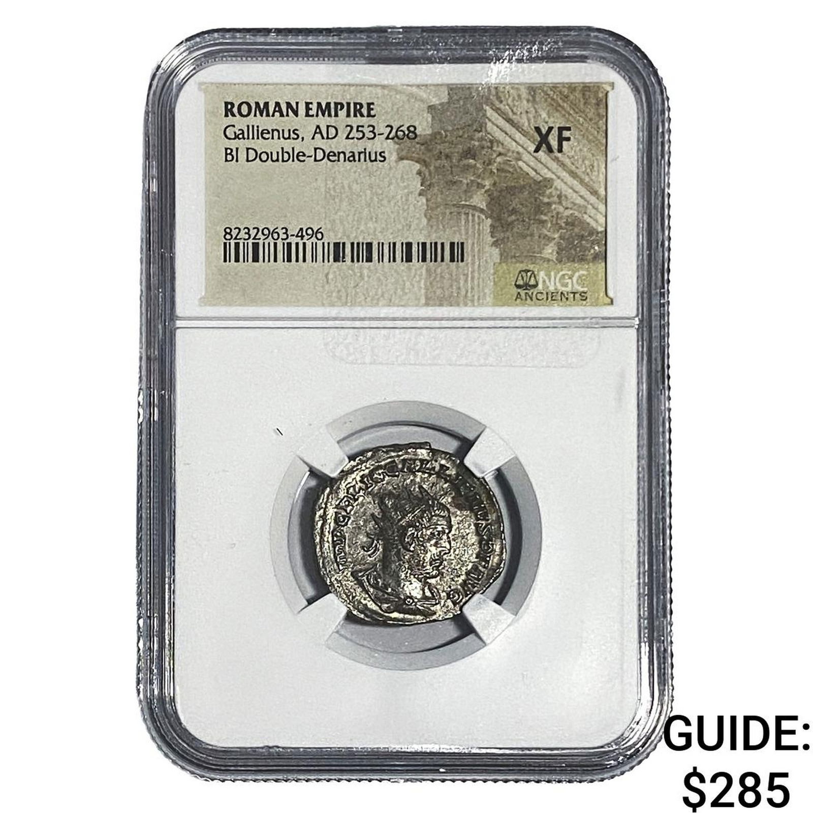 Roman Gallienus, AD 253-268 BI Dbl-Denarius NGC: Roman Gallienus, AD 253-268 BI Dbl-Denarius NGC