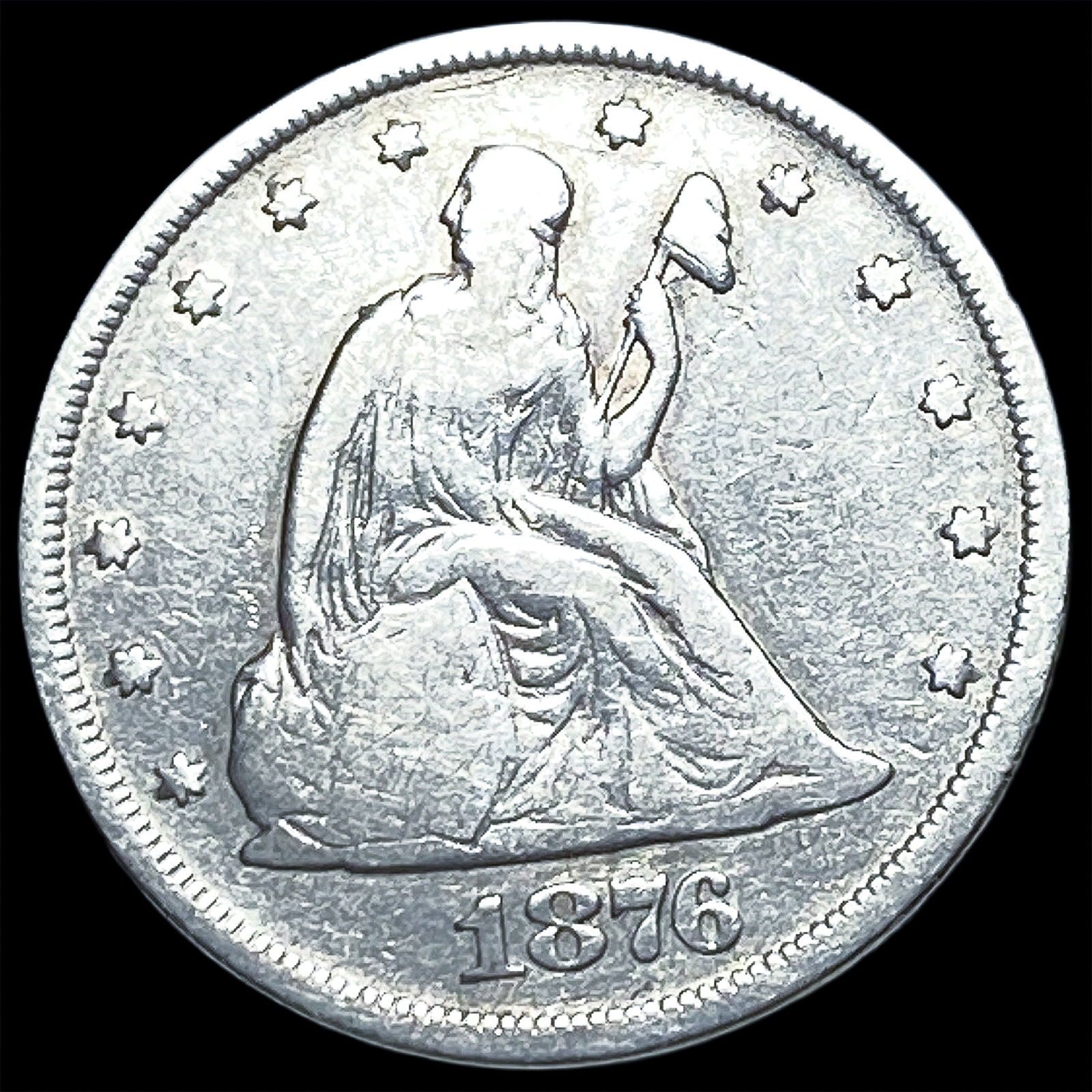 1876 Silver Twenty Cents LIGHTLY CIRCULATED: 1876 Silver Twenty Cents LIGHTLY CIRCULATED