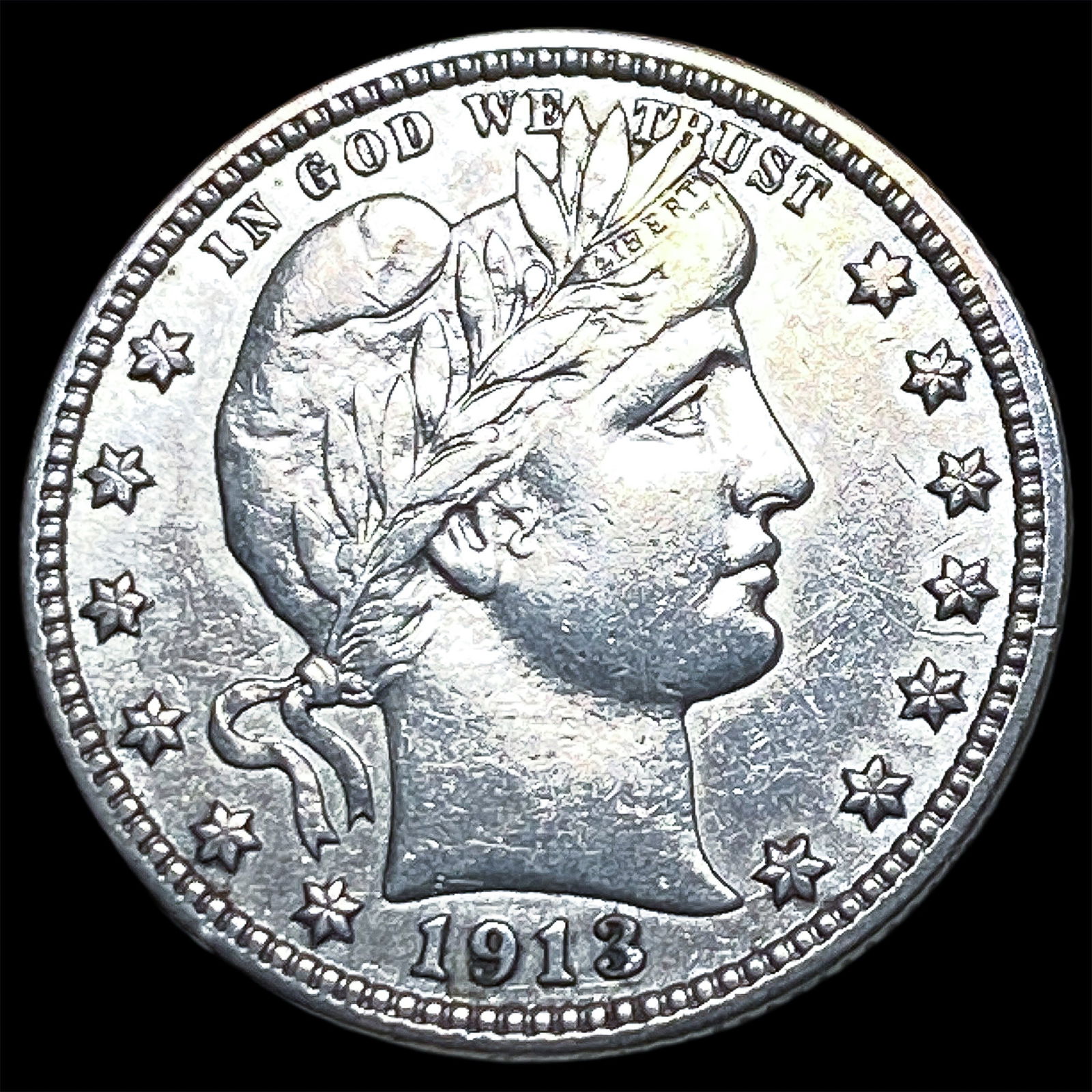 1913 Barber Silver Quarter CLOSELY UNCIRCULATED (1 of 2)