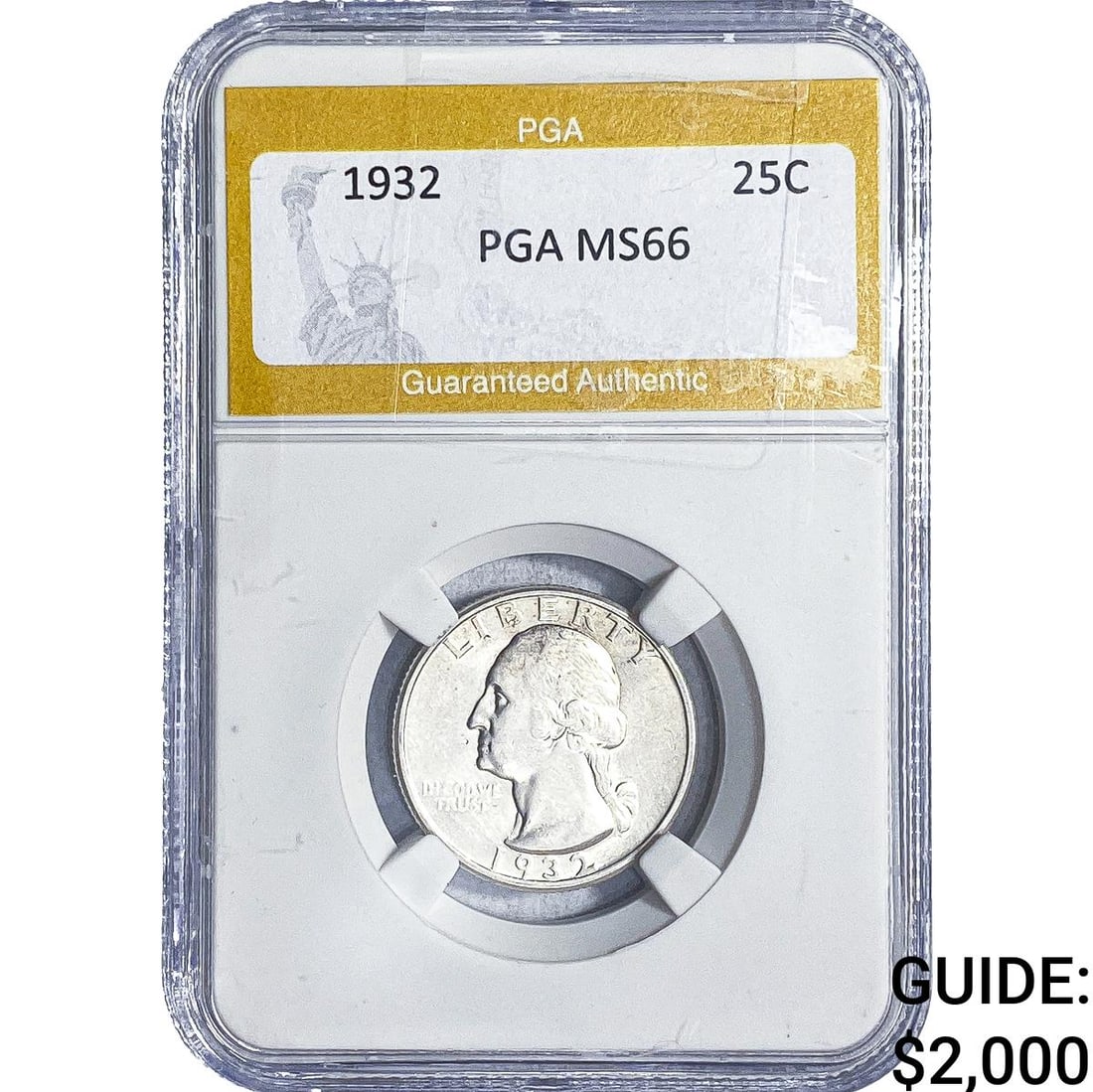 1932 Washington Silver Quarter PGA MS66: 1932 Washington Silver Quarter PGA MS66
